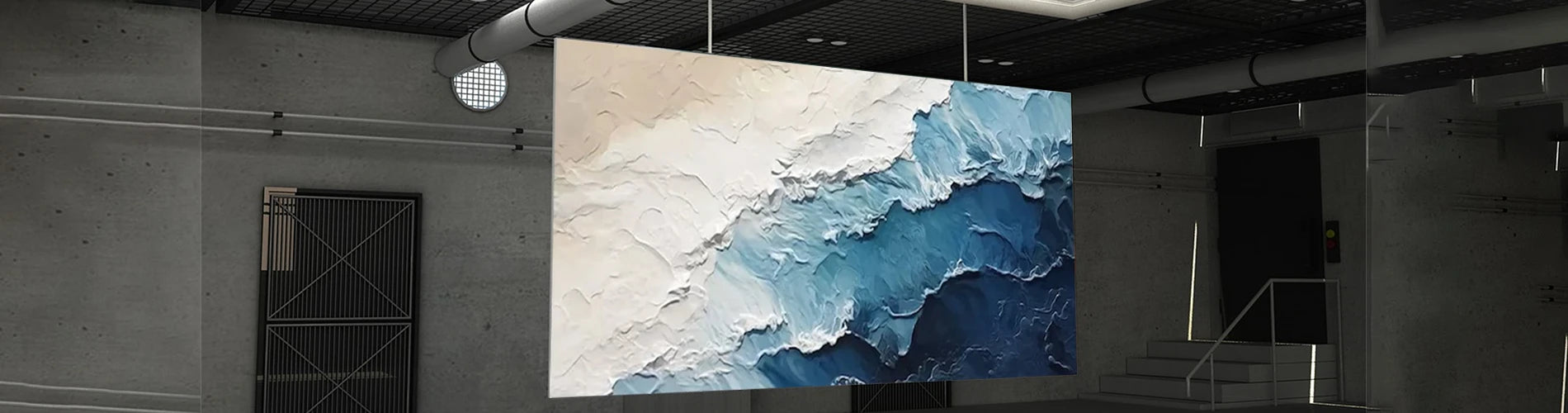 Blue Textured Minimallist