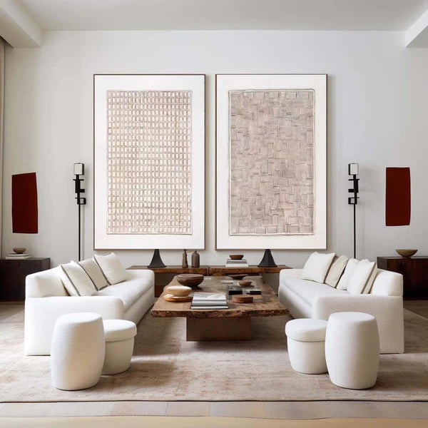 Wabi Sabi Abstract Wall Art Set of 2 #WA058