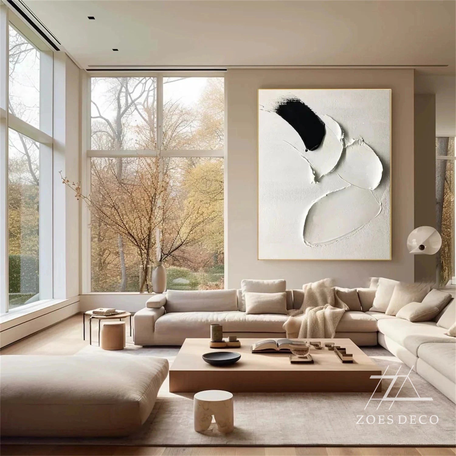 White Textured Minimalist Wall Art #WT178