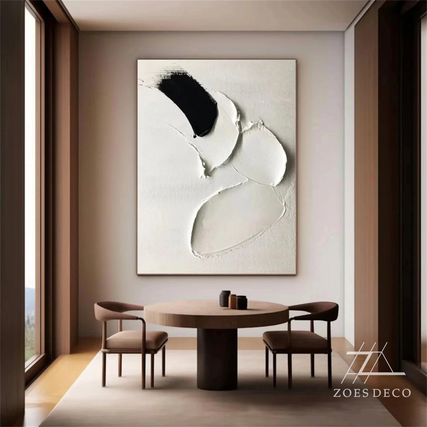 White Textured Minimalist Wall Art #WT178