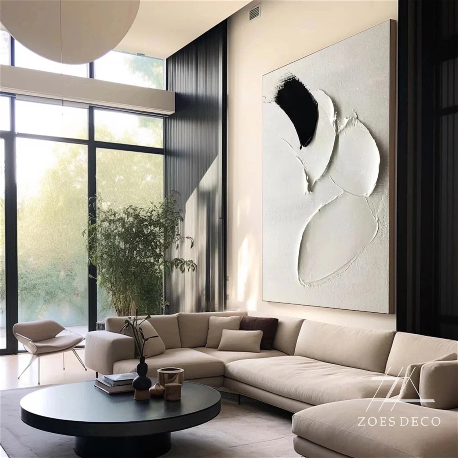 White Textured Minimalist Wall Art #WT178