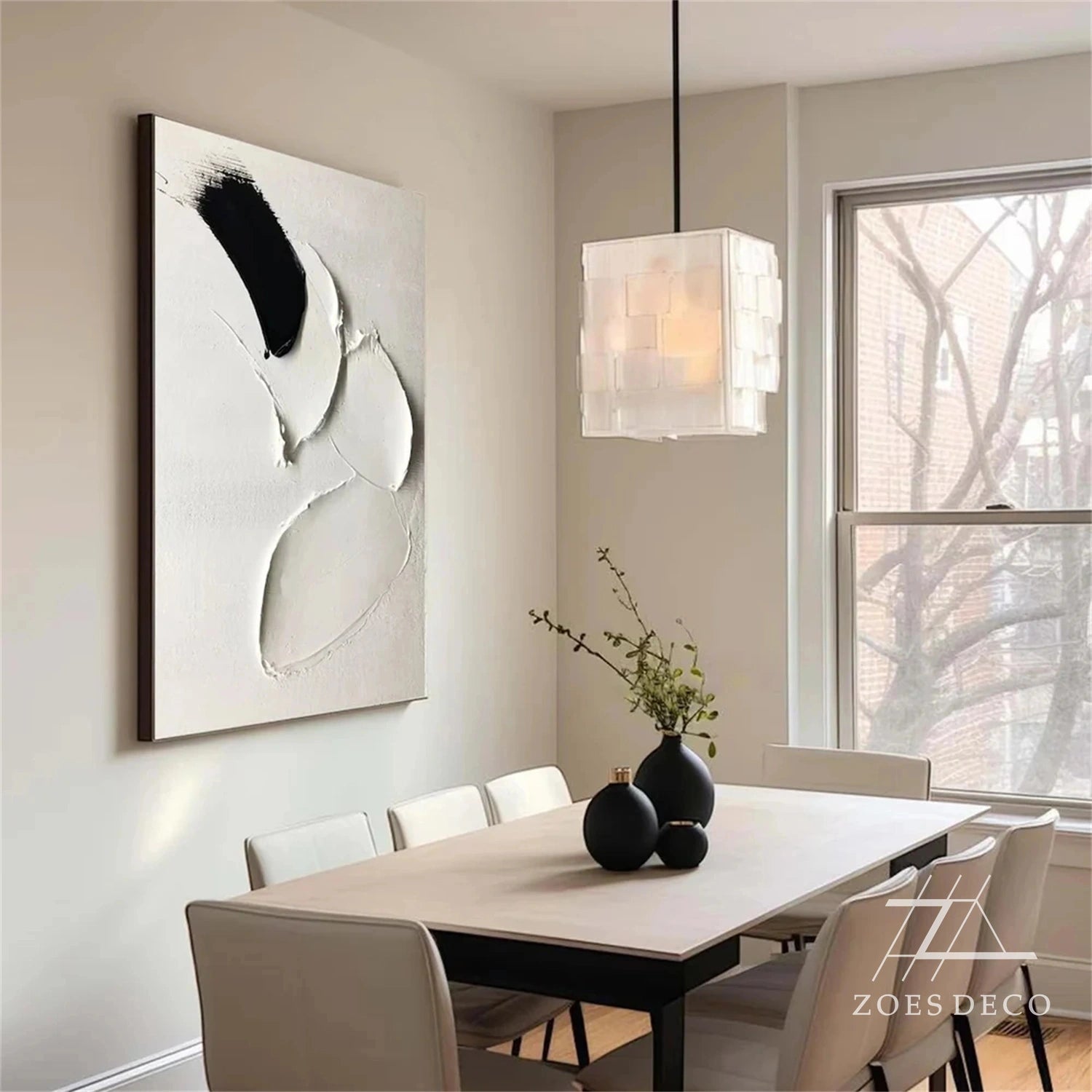 White Textured Minimalist Wall Art #WT178