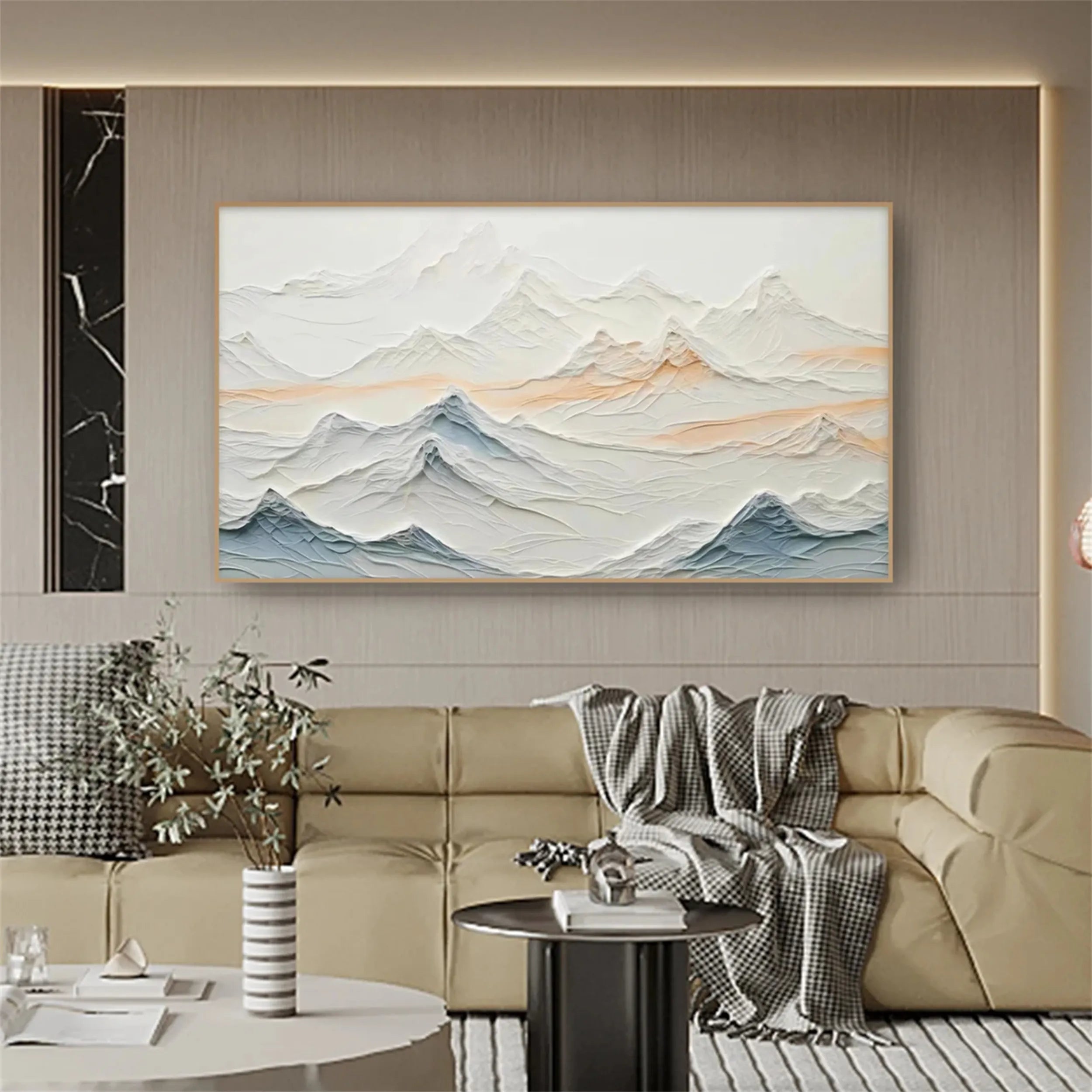 White Textured Minimalist Wall Art #WT122