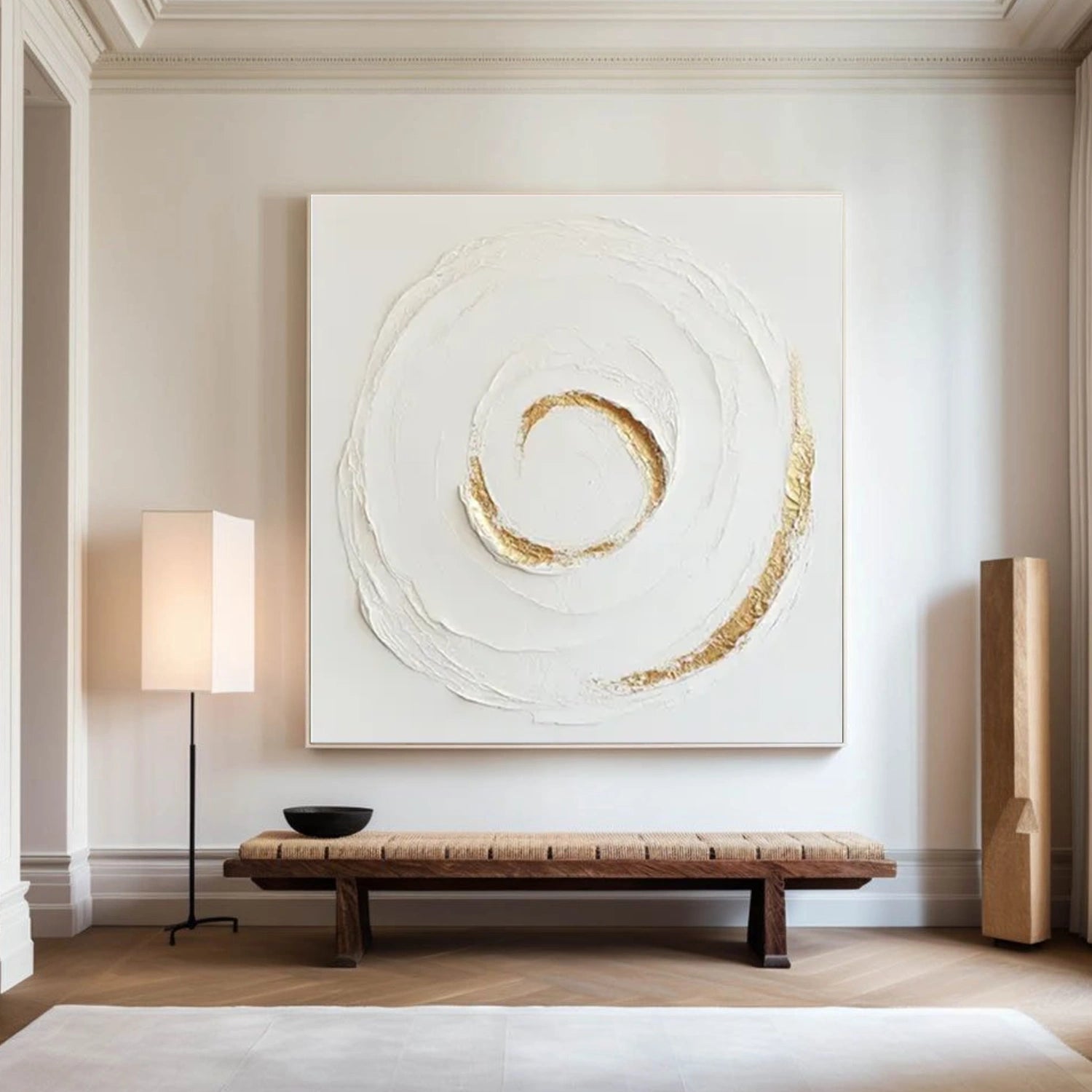 White Textured Minimalist Wall Art #WT229