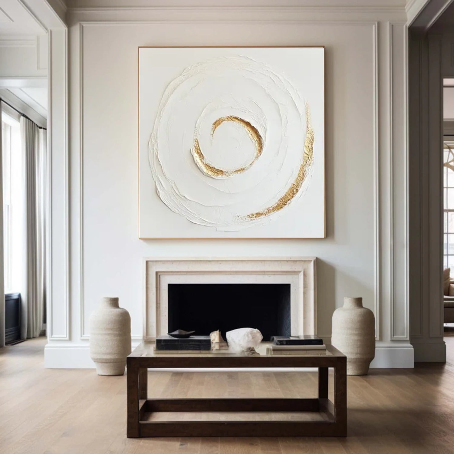 White Textured Minimalist Wall Art #WT229