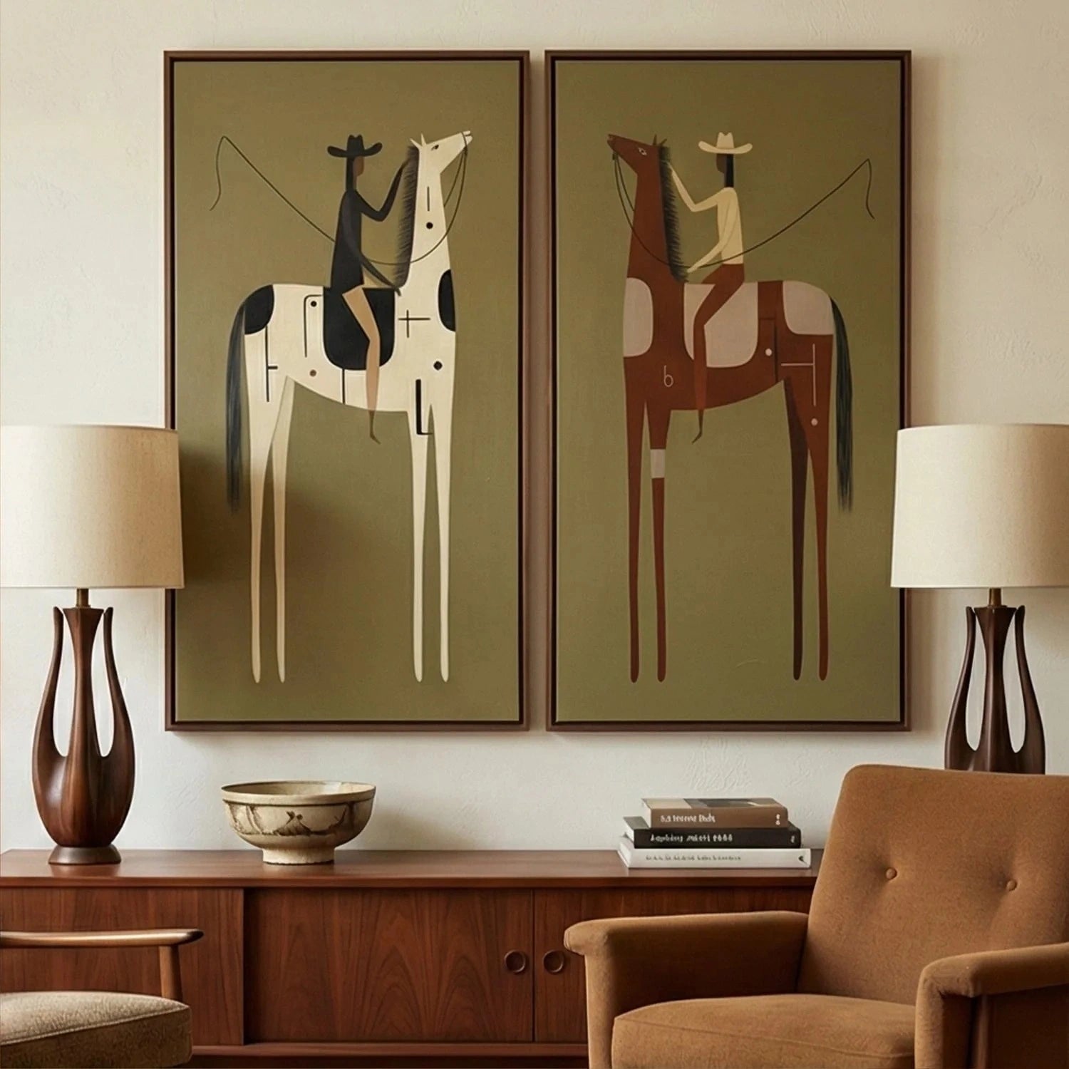 Vintage Americana Art Set of 2 #VA017