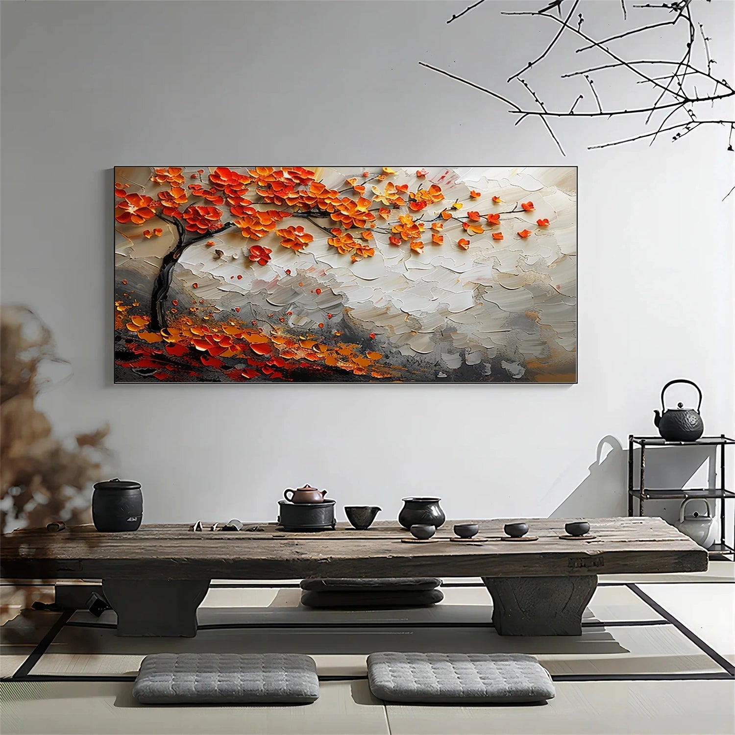 Colorful Tree And Flower Painting #TF086
