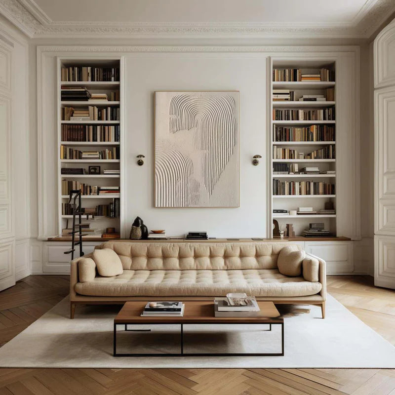 Beige & Brown Textured Minimalist Wall Art #BM010