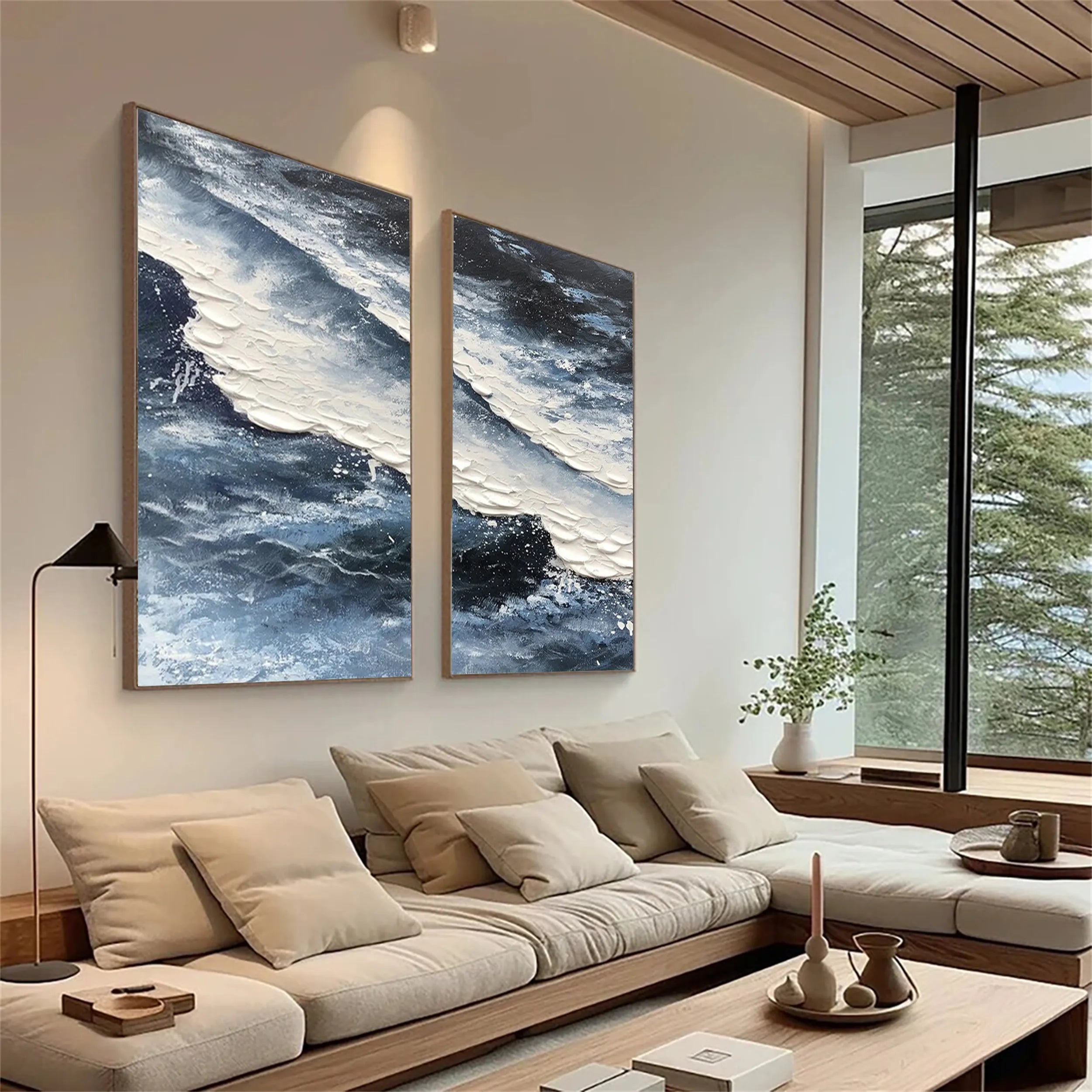 Sky And Ocean Painting Set of 2 #SO082