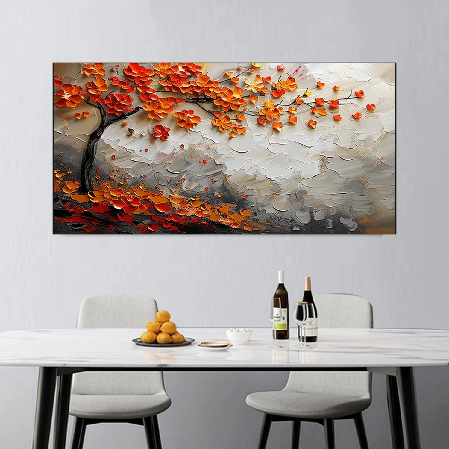 Colorful Tree And Flower Painting #TF086