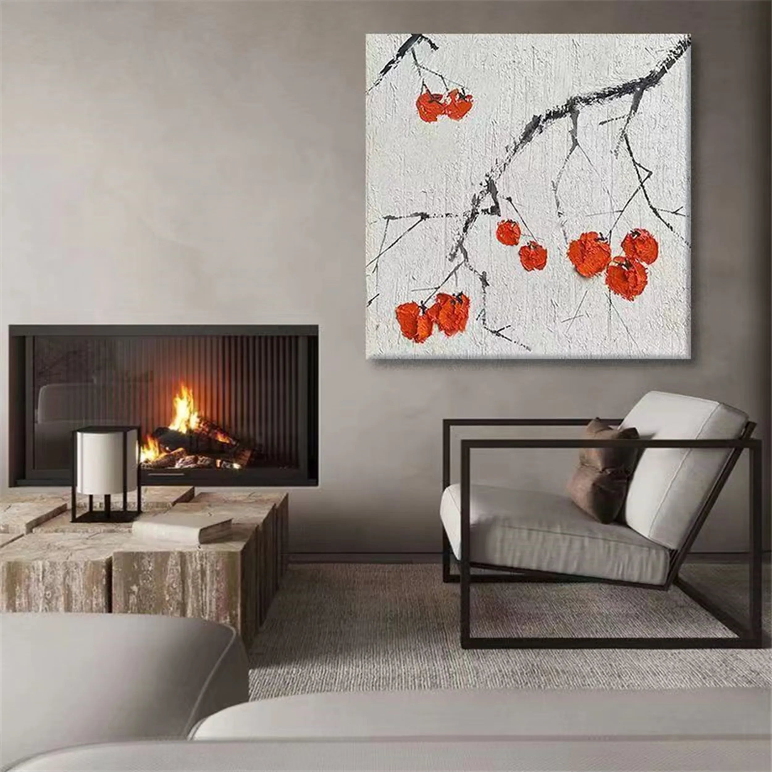 Colorful Tree And Flower Painting #TF042