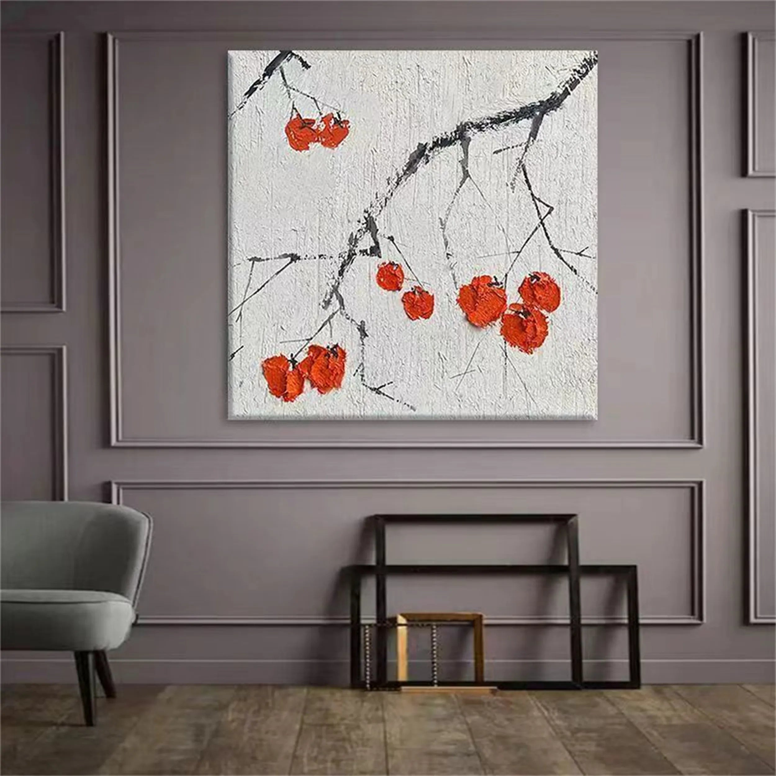 Colorful Tree And Flower Painting #TF042