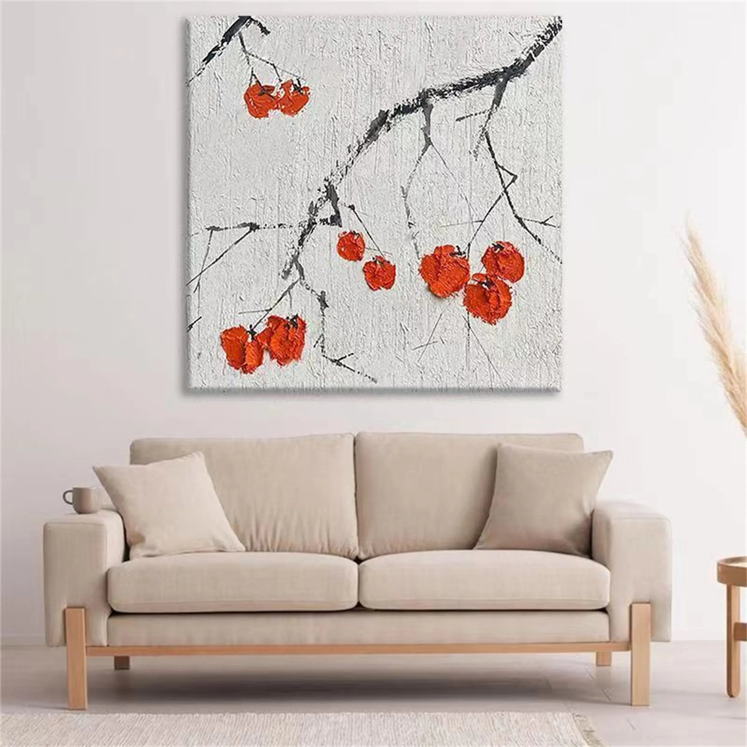 Colorful Tree And Flower Painting #TF042