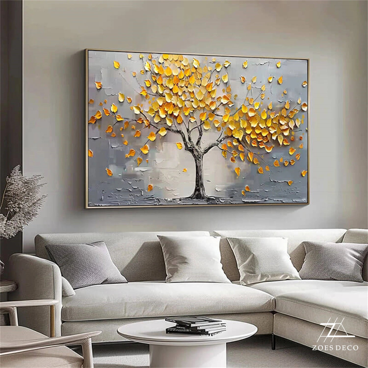 Colorful Tree And Flower Painting #TF072