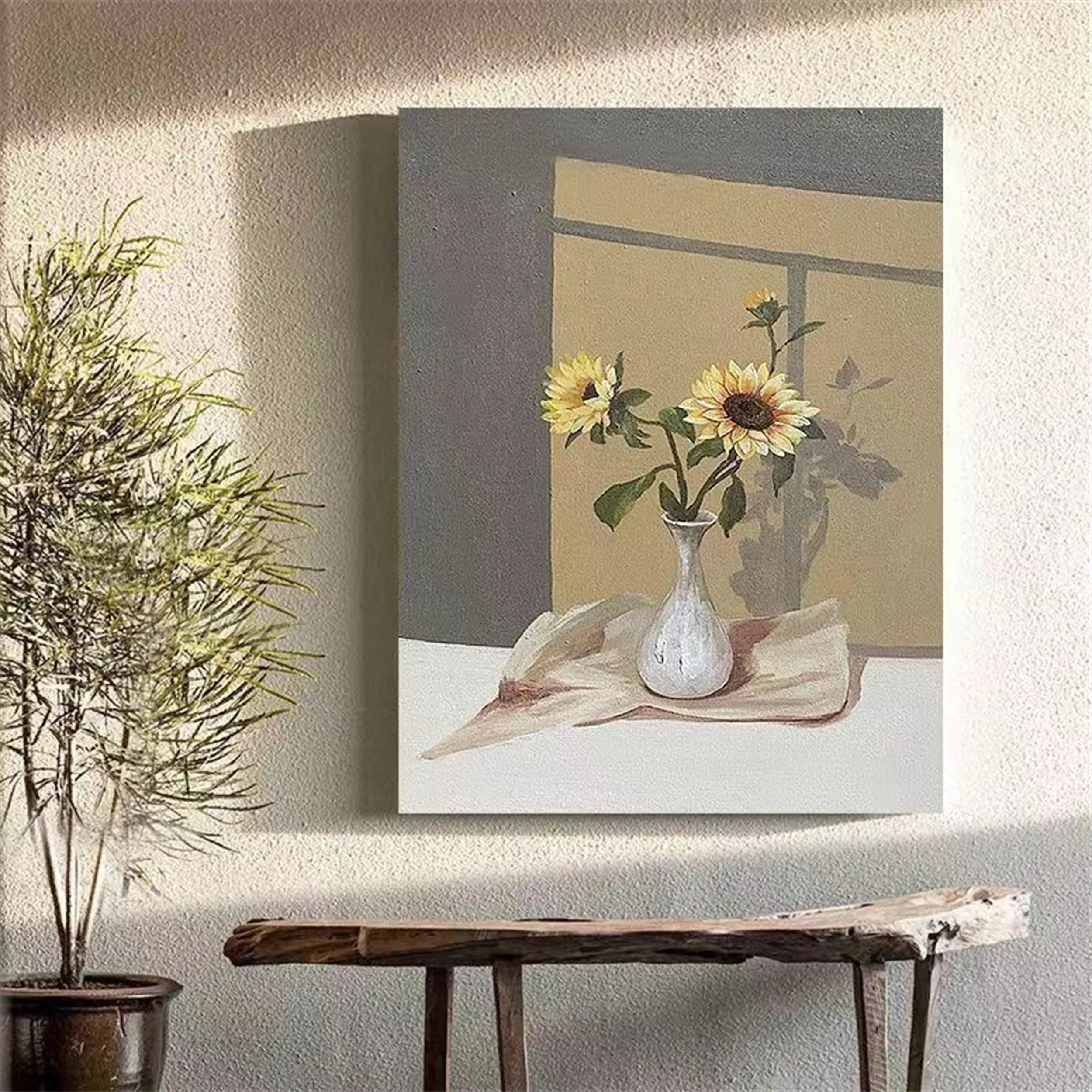 Colorful Tree And Flower Painting #TF043