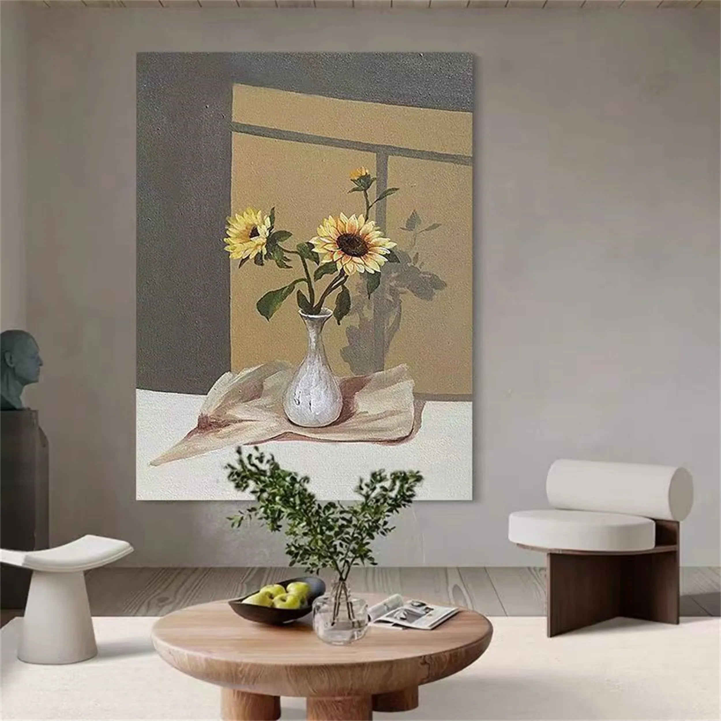 Colorful Tree And Flower Painting #TF043