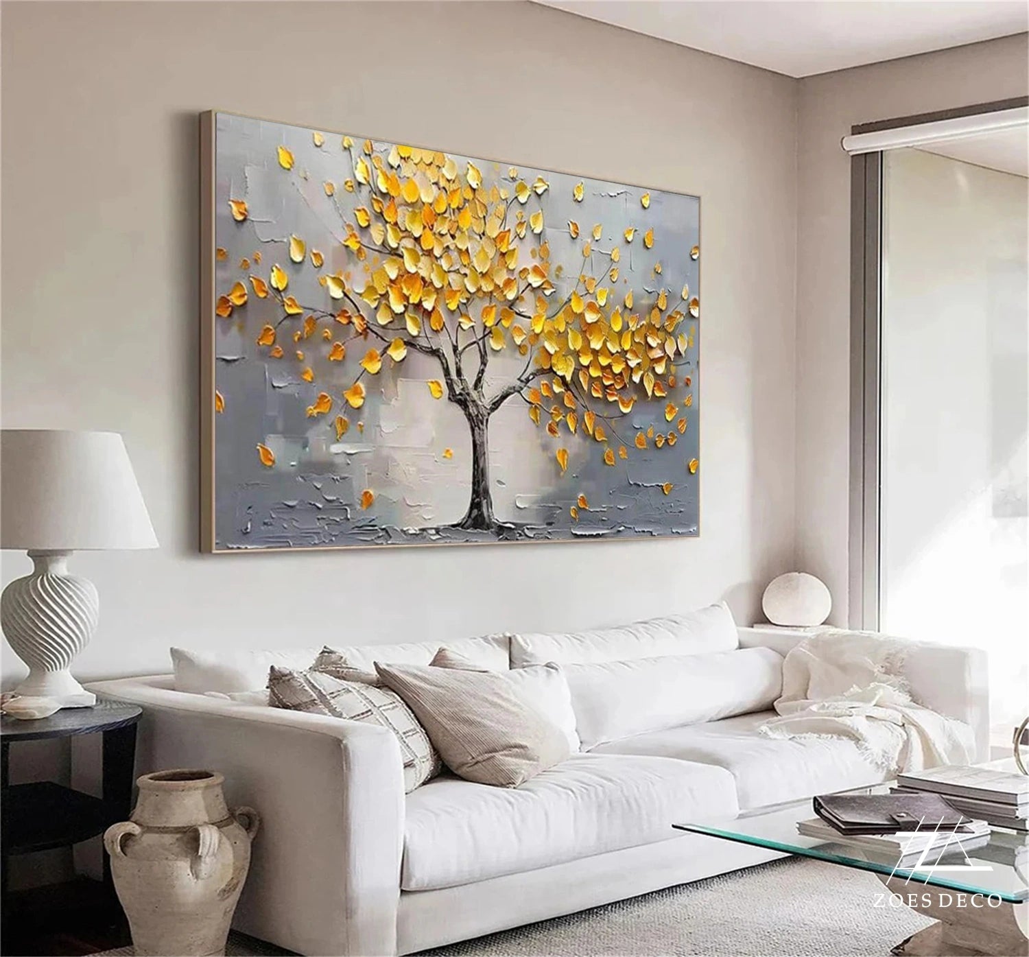 Colorful Tree And Flower Painting #TF072