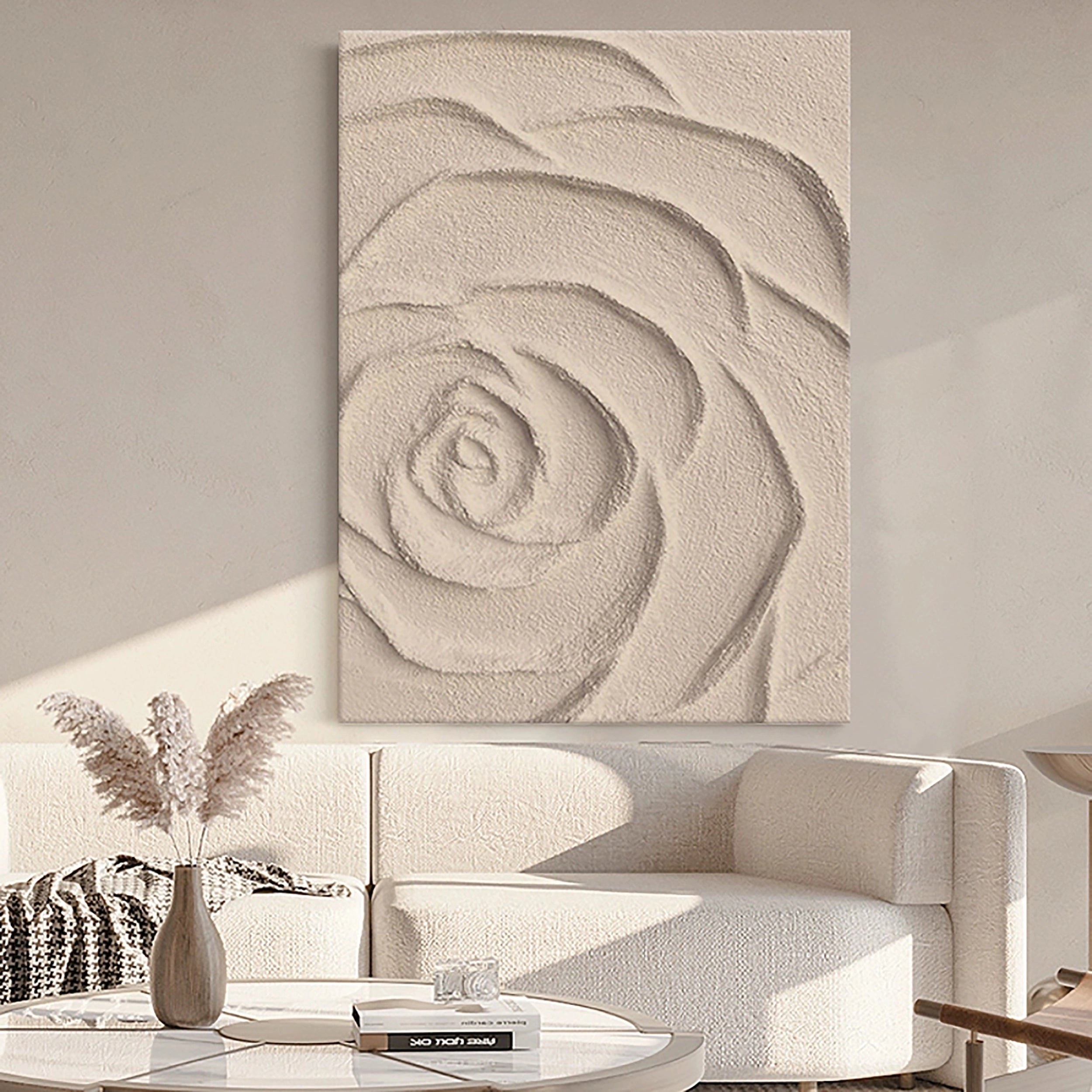 Beige & Brown Textured Minimalist Wall Art #BM022