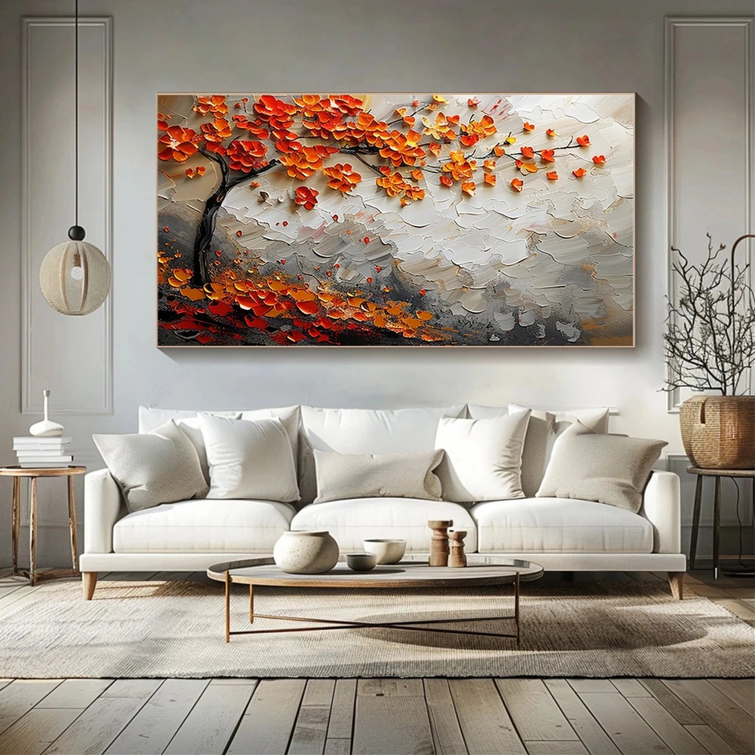 Colorful Tree And Flower Painting #TF086