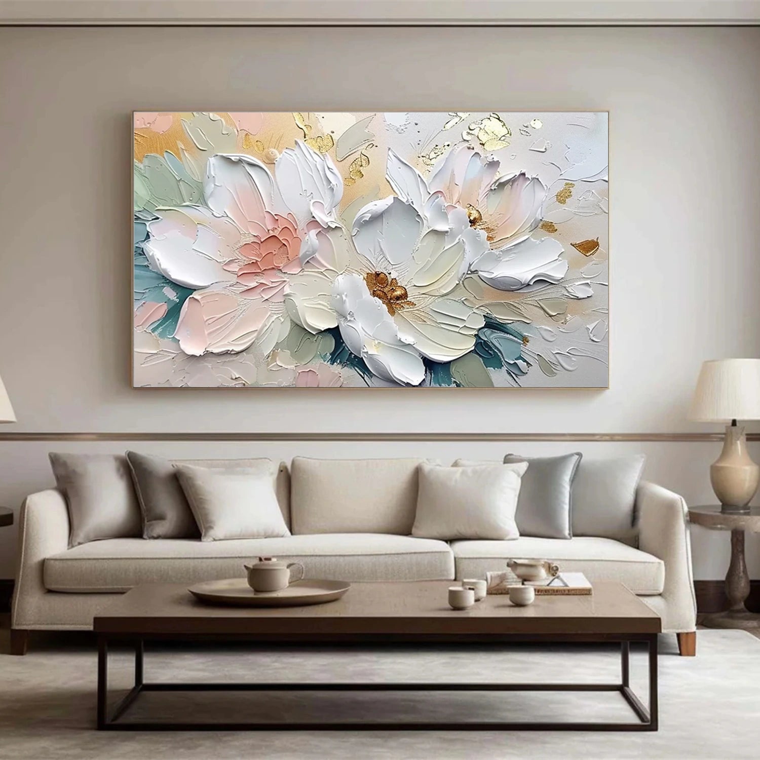 Colorful Tree And Flower Painting #TF098