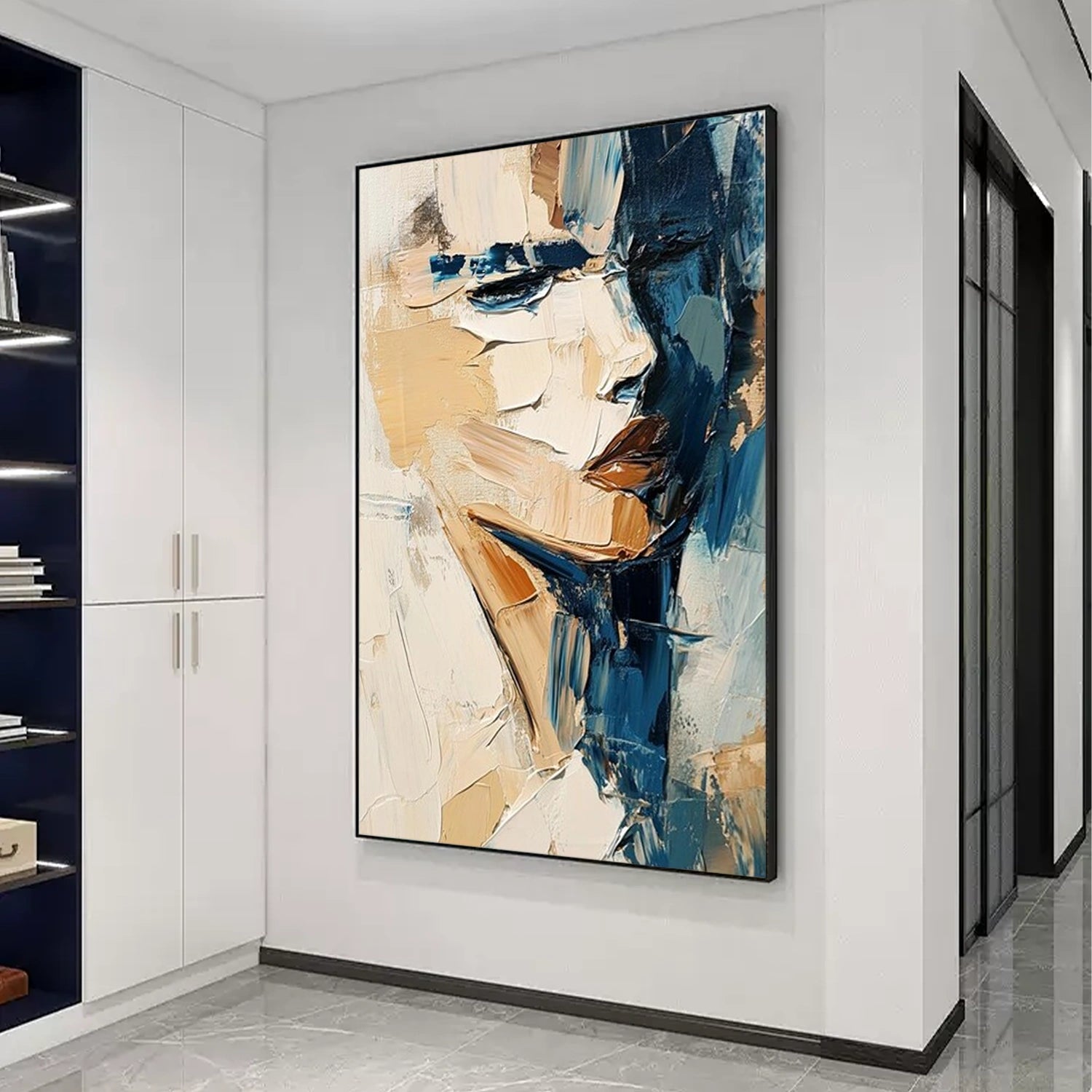 Abstract Portrait Textured Wall Art #WP019