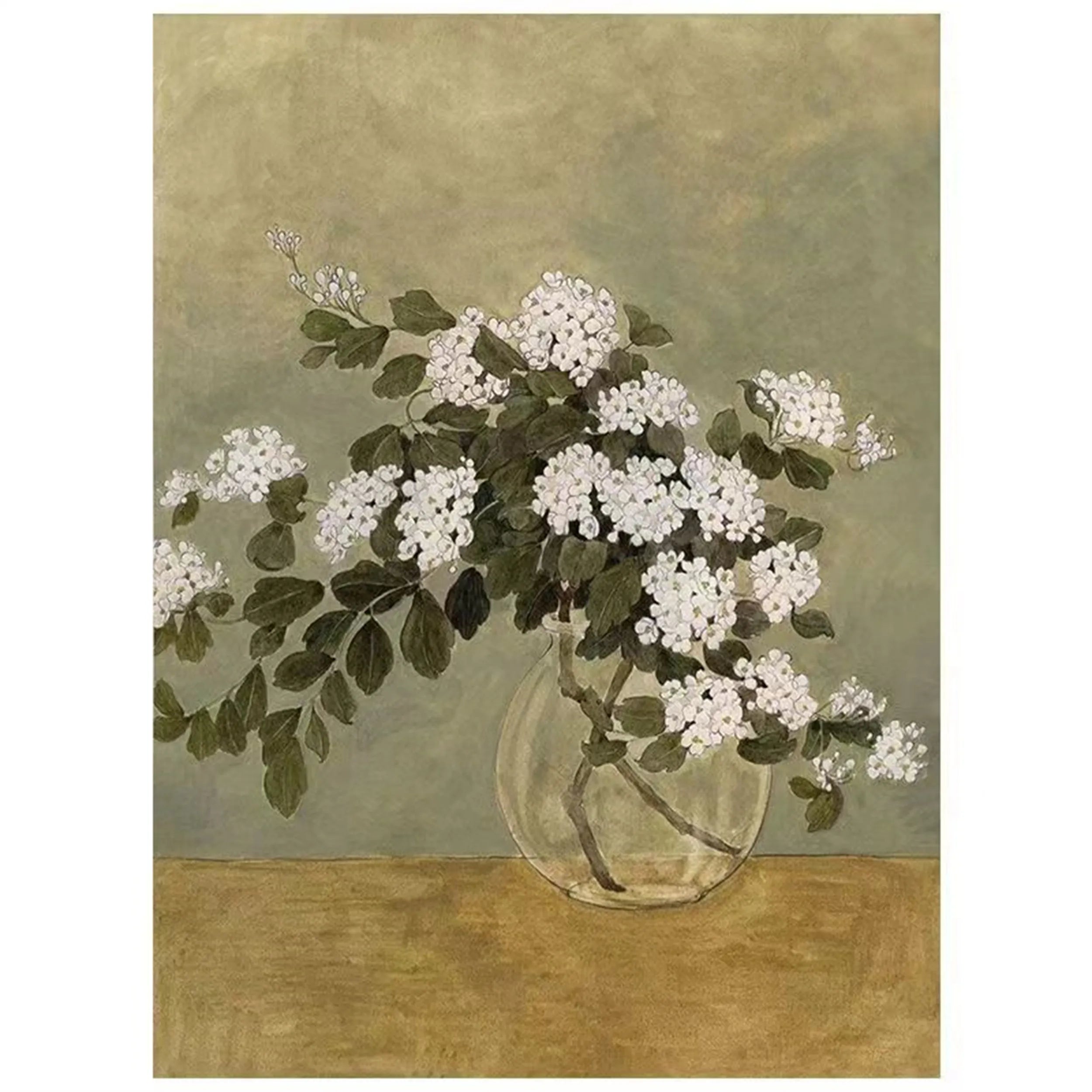 Colorful Tree And Flower Painting #TF047