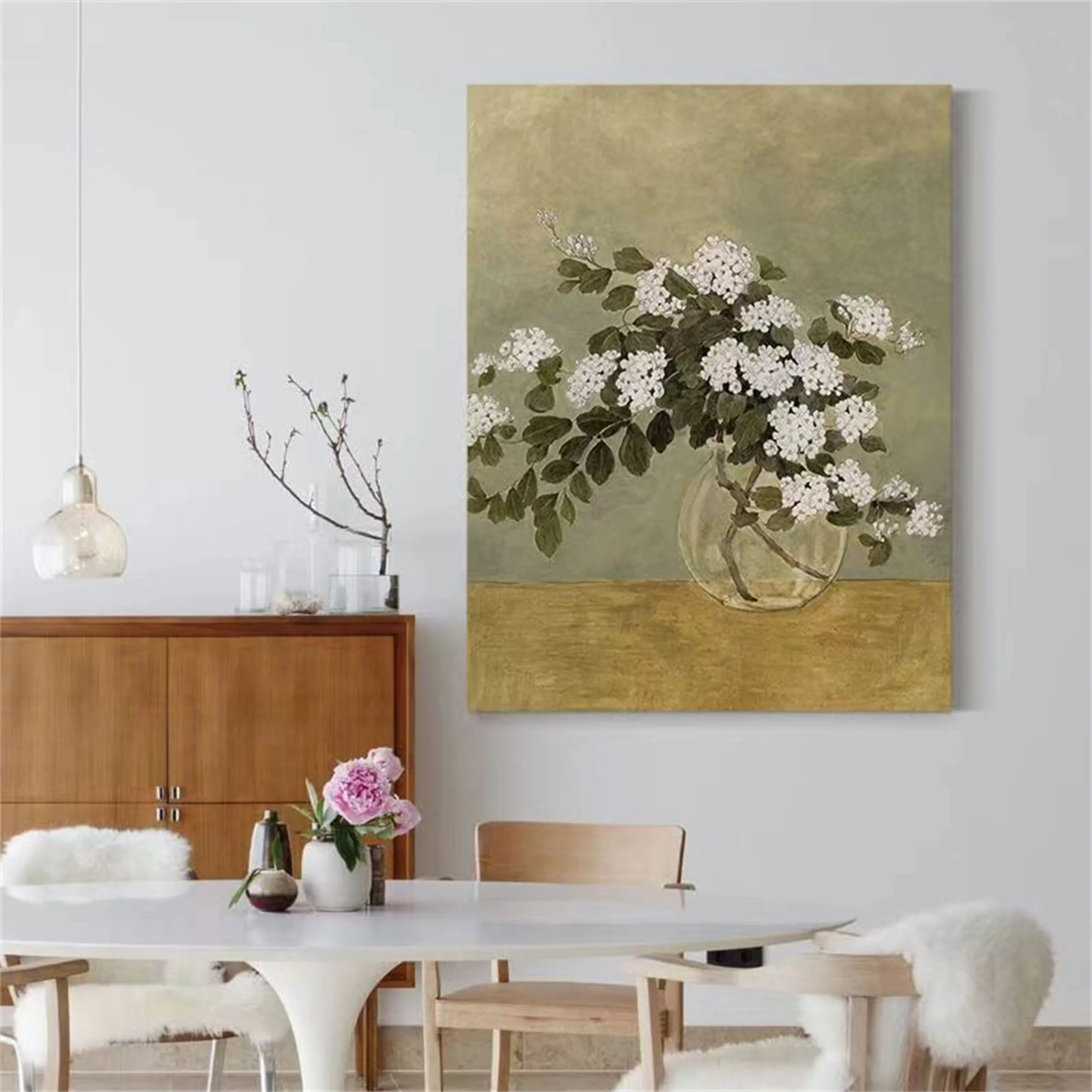 Colorful Tree And Flower Painting #TF047