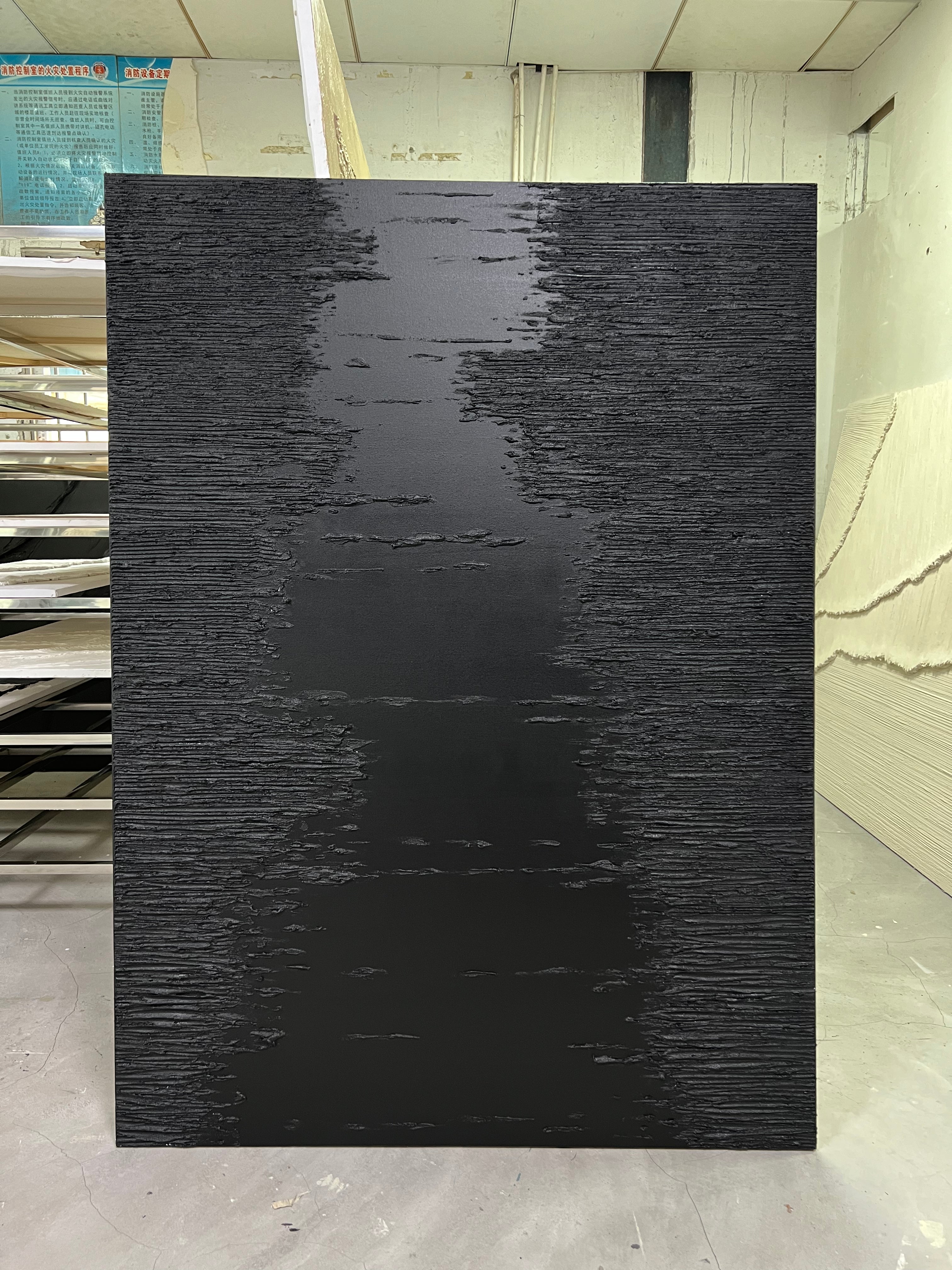 Black Textured Minimalist Wall Art #BT008