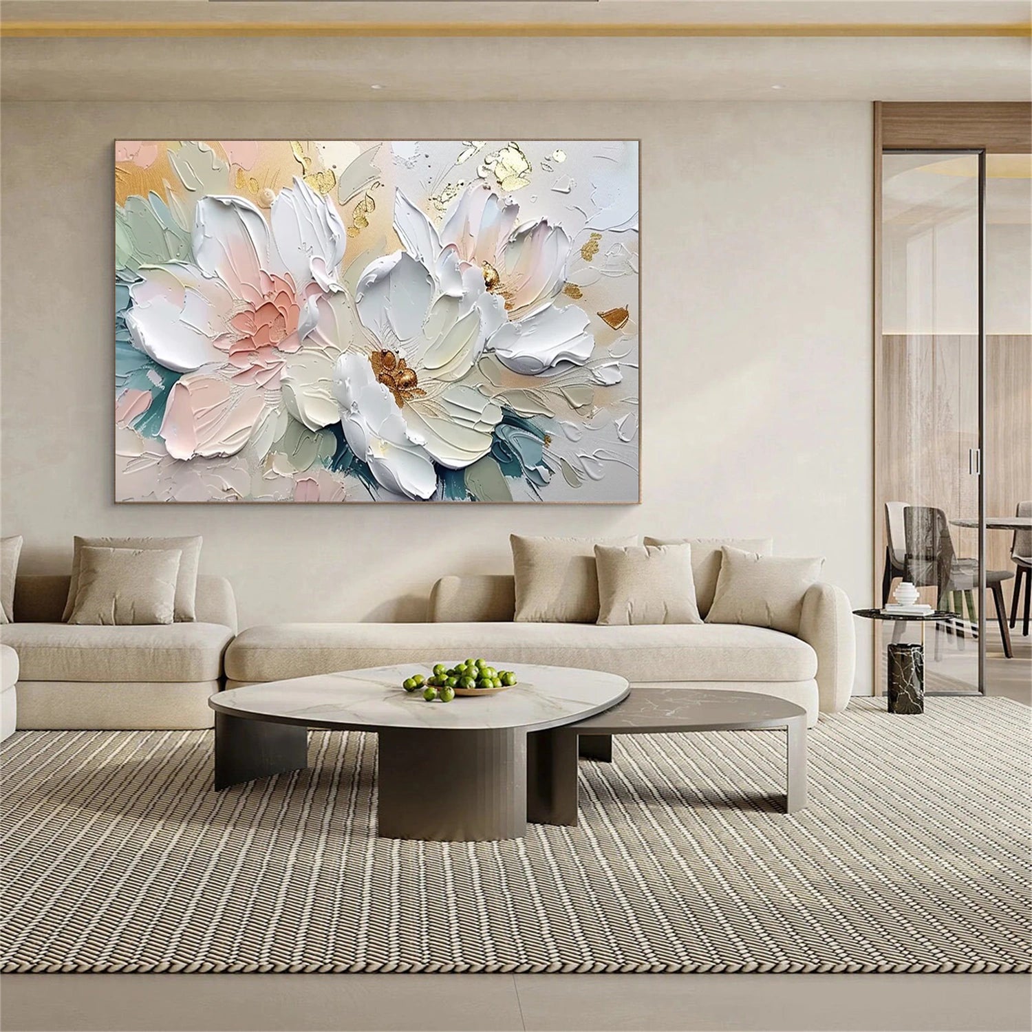 Colorful Tree And Flower Painting #TF098