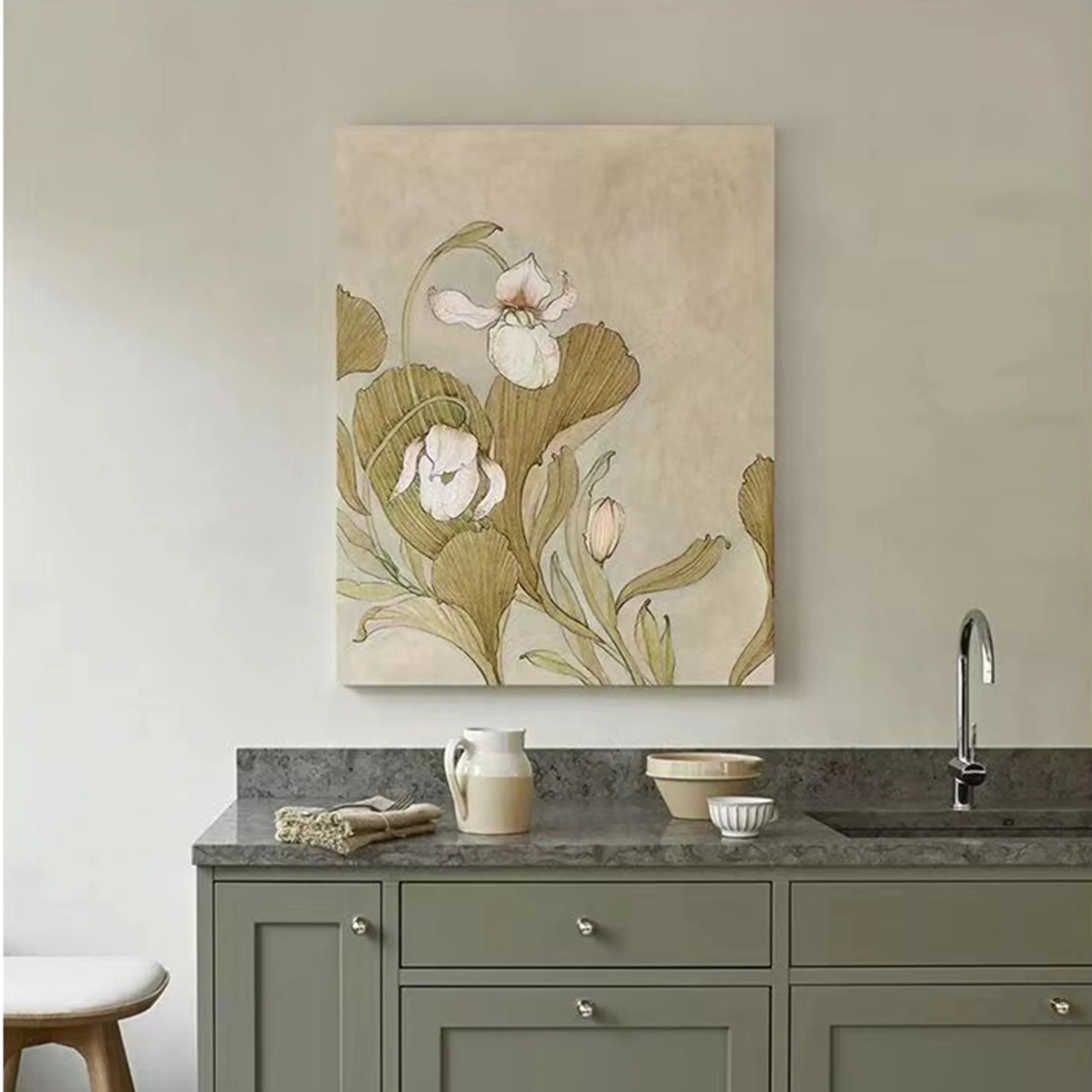 Colorful Tree And Flower Painting #TF048