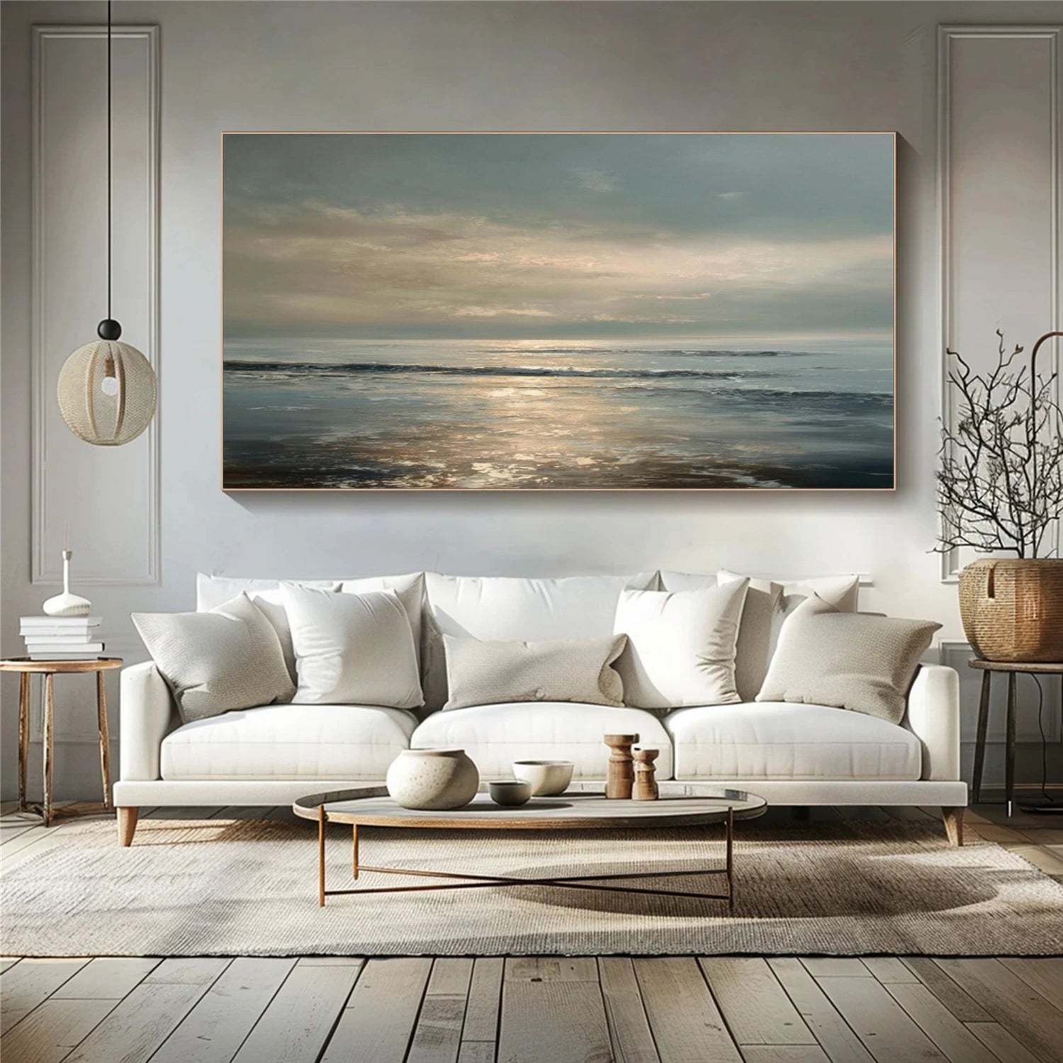 Sky And Ocean Abstract Wall Art #SO344