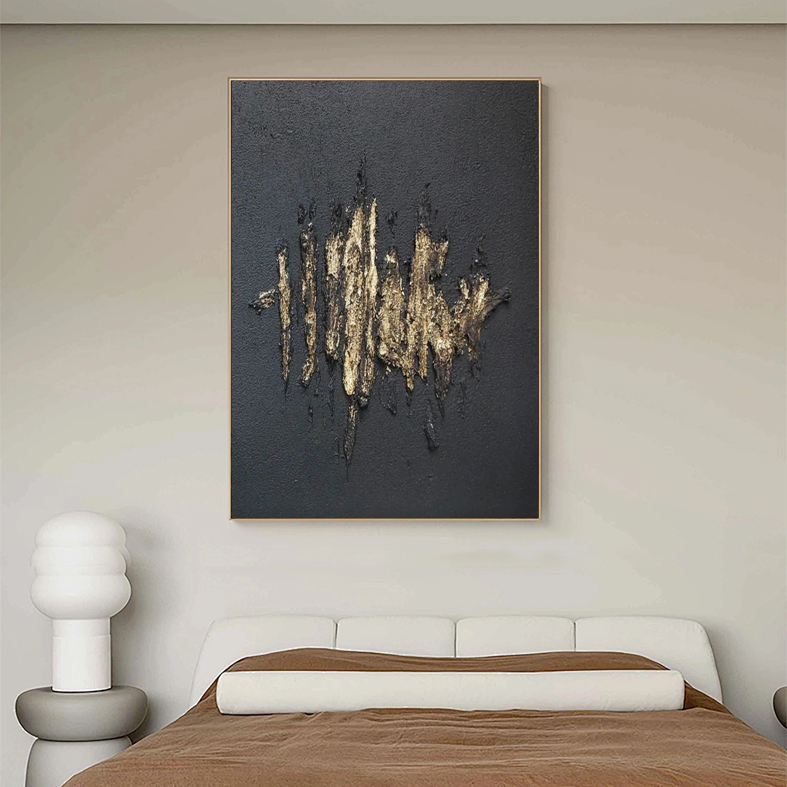 Black Textured Minimalist Wall Art #BT031