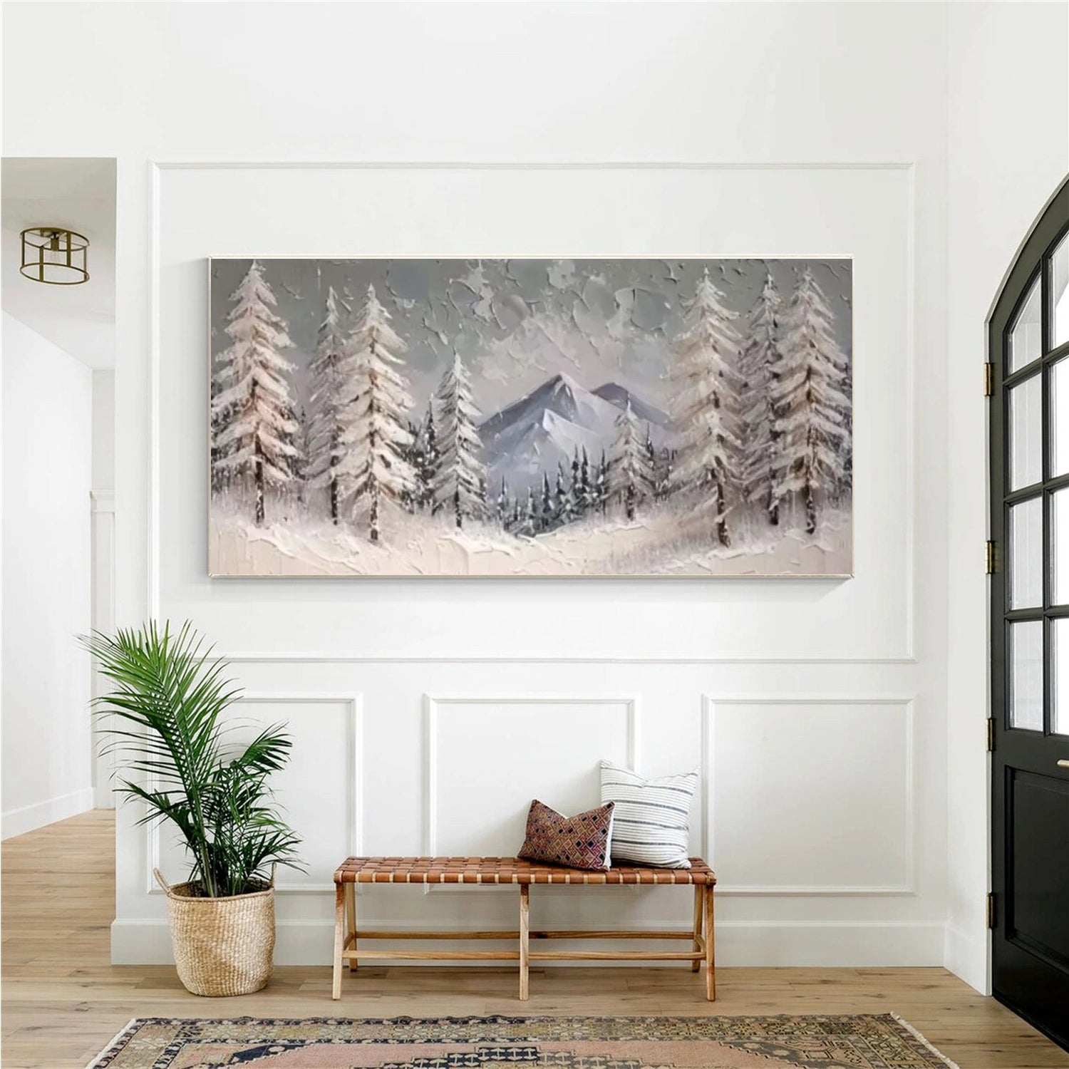 Minimalist Mountain Textured Canvas Art #WT202