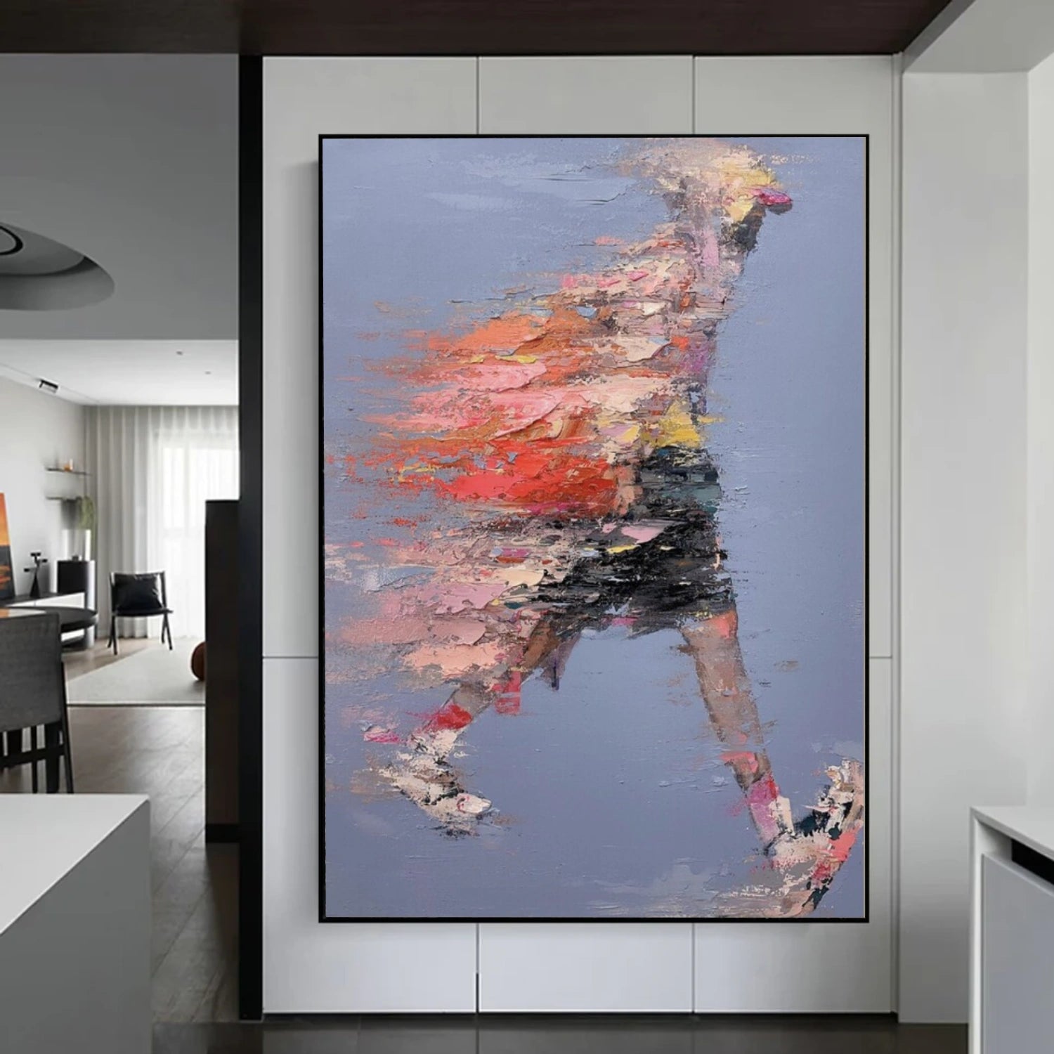 Colorful Abstract Portrait Textured Wall Art #WP014