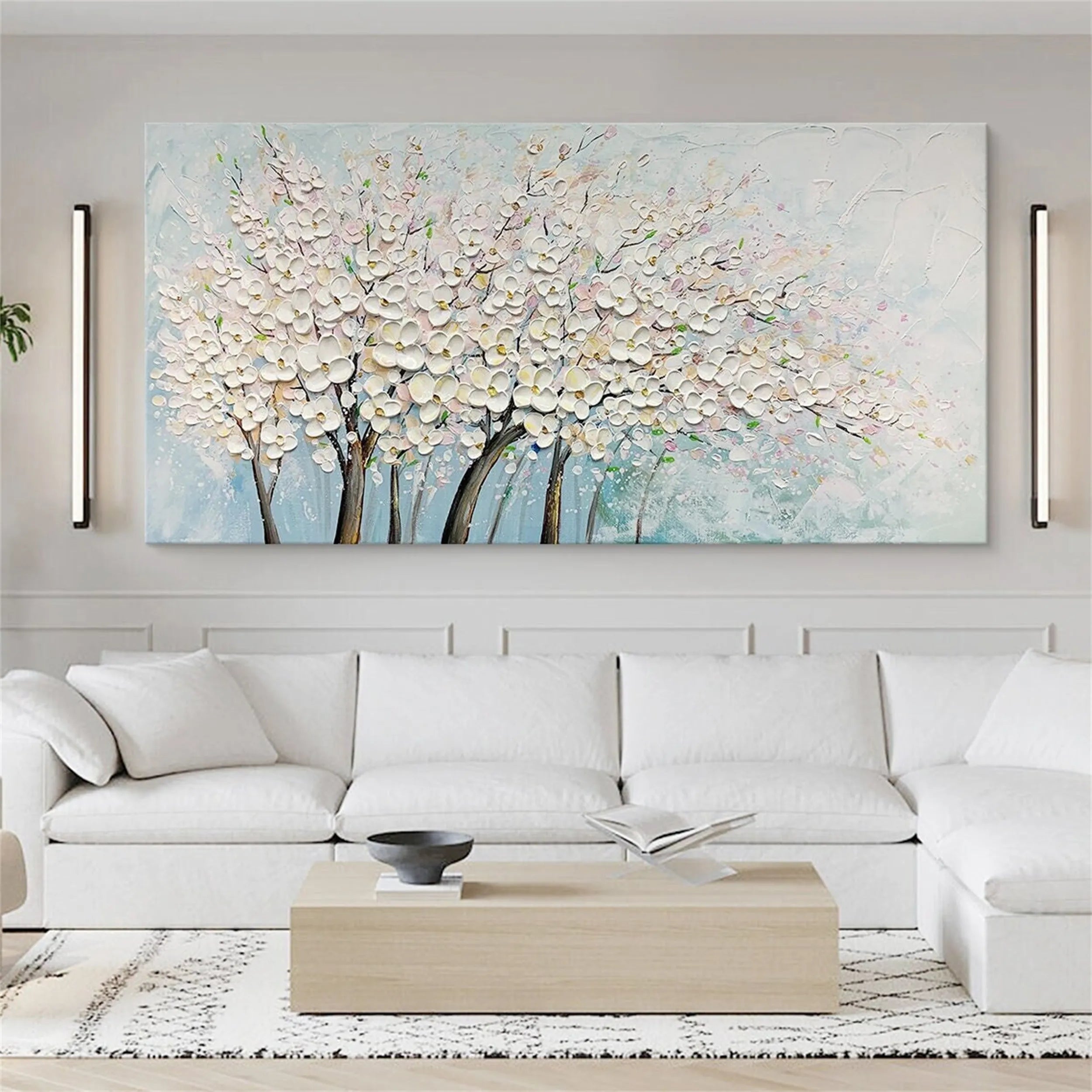 Colorful Tree And Flower Painting #TF029