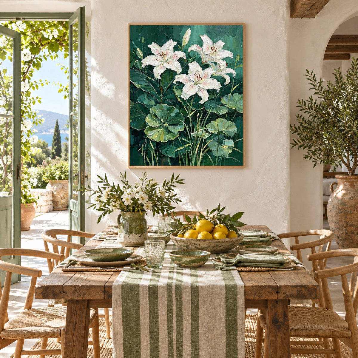 Tree And Flower Abstract Wall Art #TF229