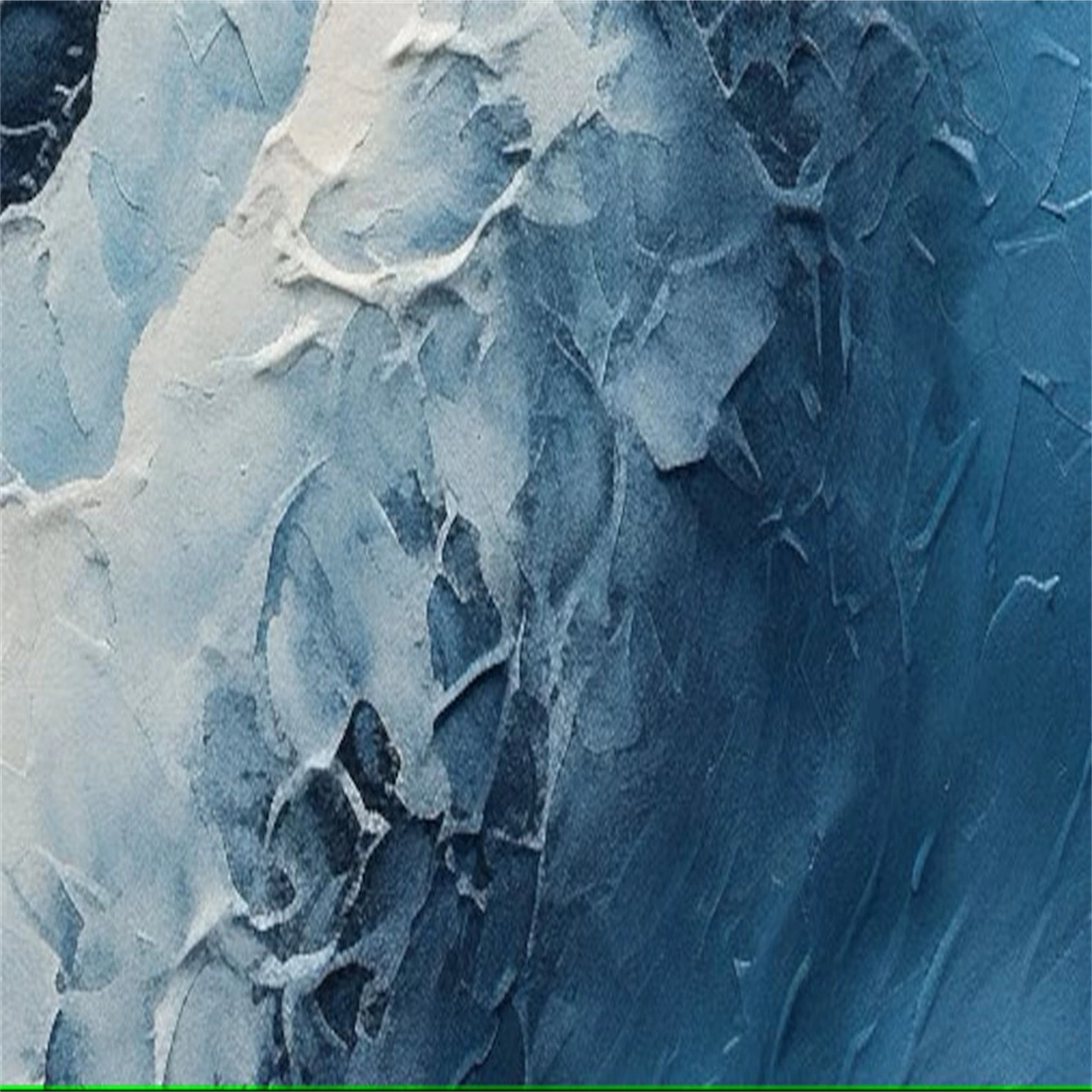 Blue Textured Minimalist Wall Art #BL011