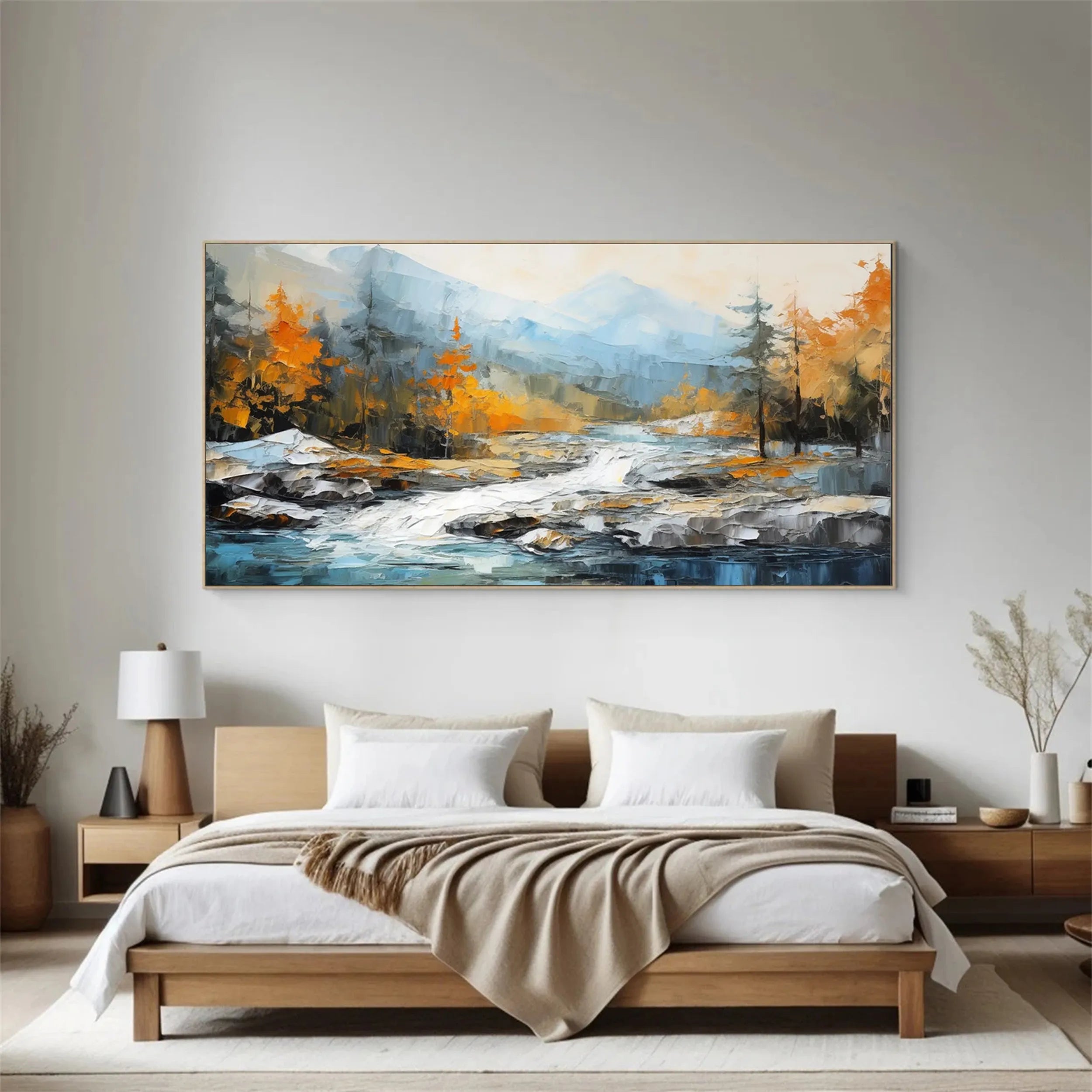 Colorful Tree And Flower Painting #TF037