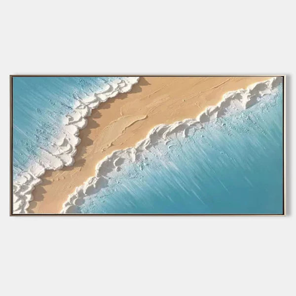 Blue Textured Minimalist Wall Art #BL016
