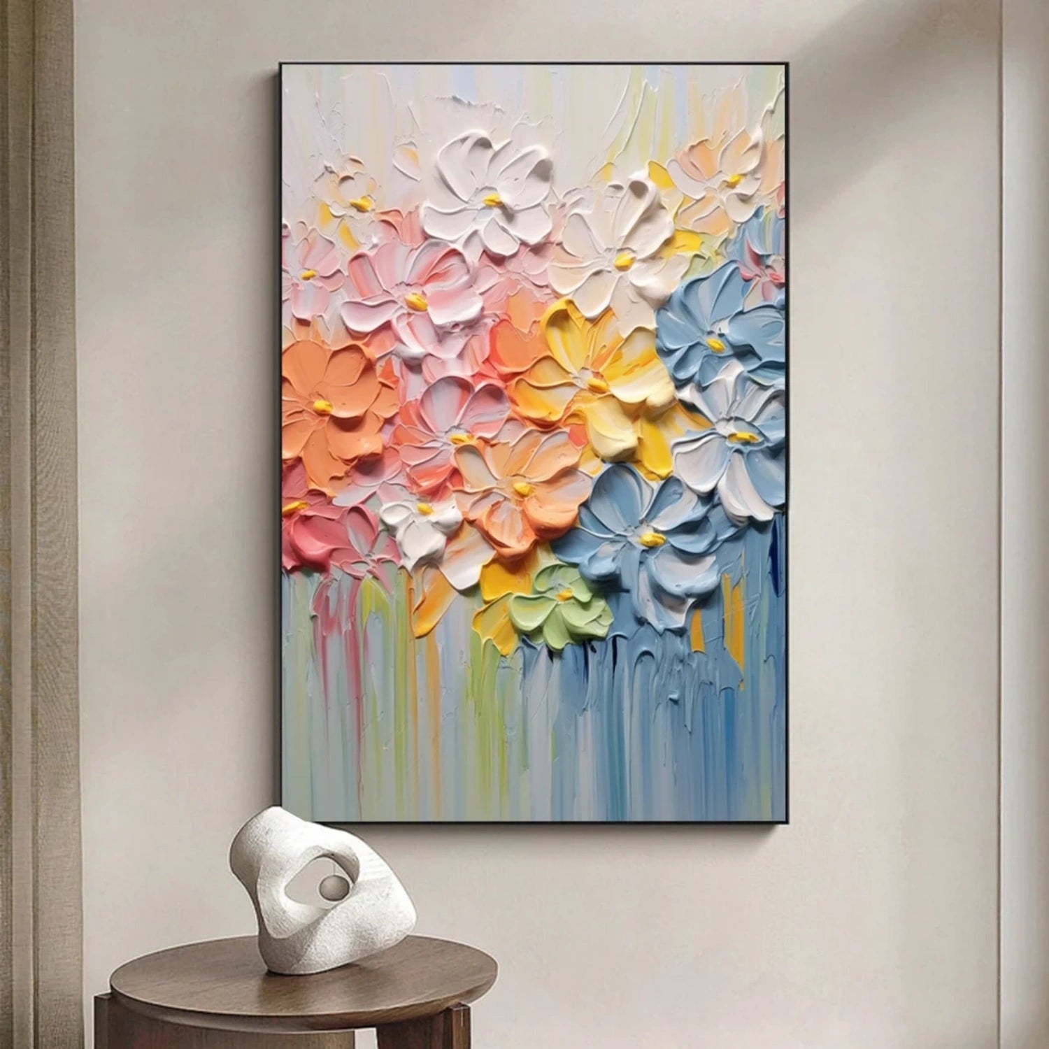 Colorful Tree And Flower Painting #TF093