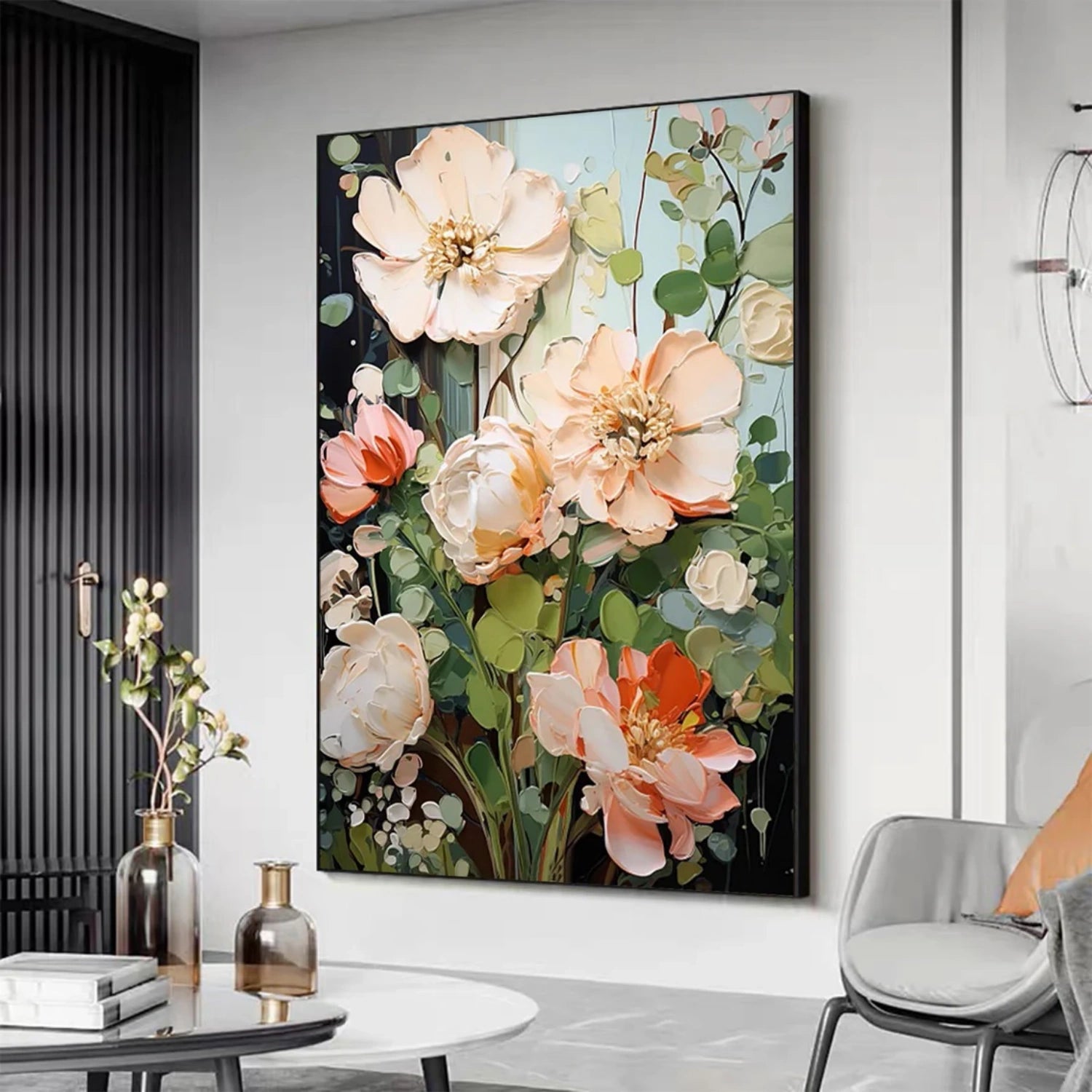 Colorful Tree And Flower Painting #TF095