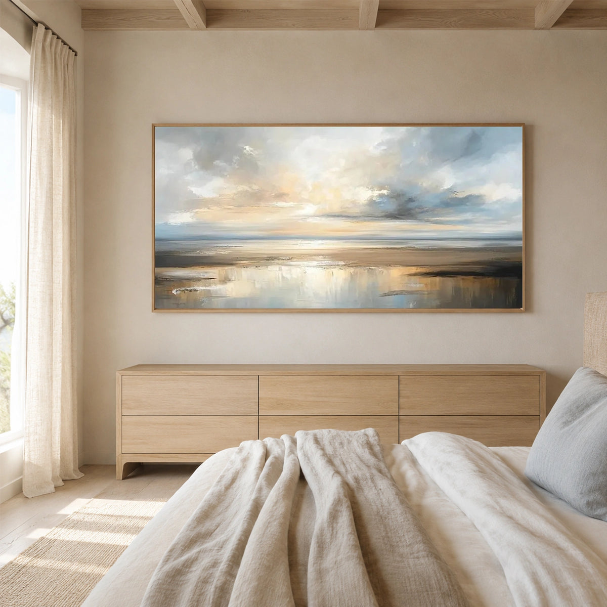 Sky And Ocean Abstract Wall Art #SO446