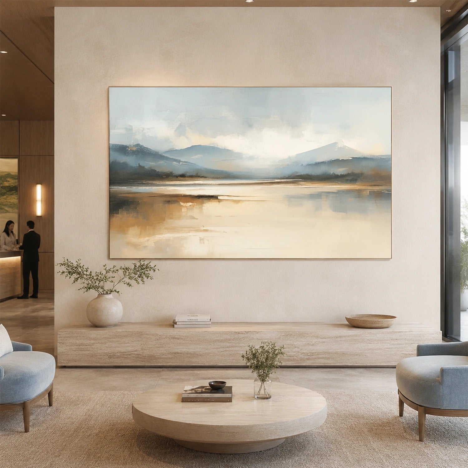 Abstract Mountain Canvas Art #WT267