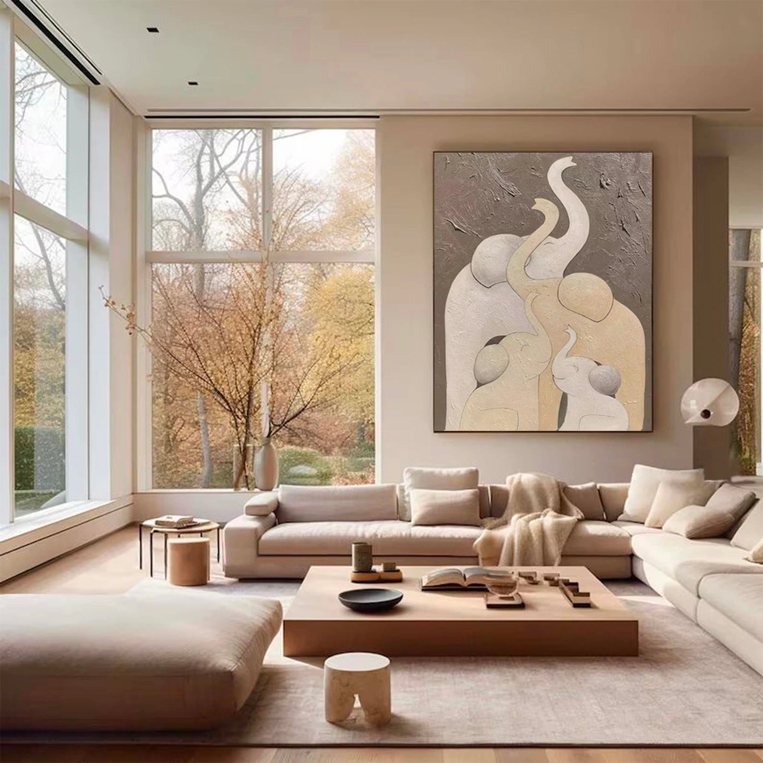 Abstract Animal Art Elephant Wall Art #AT074