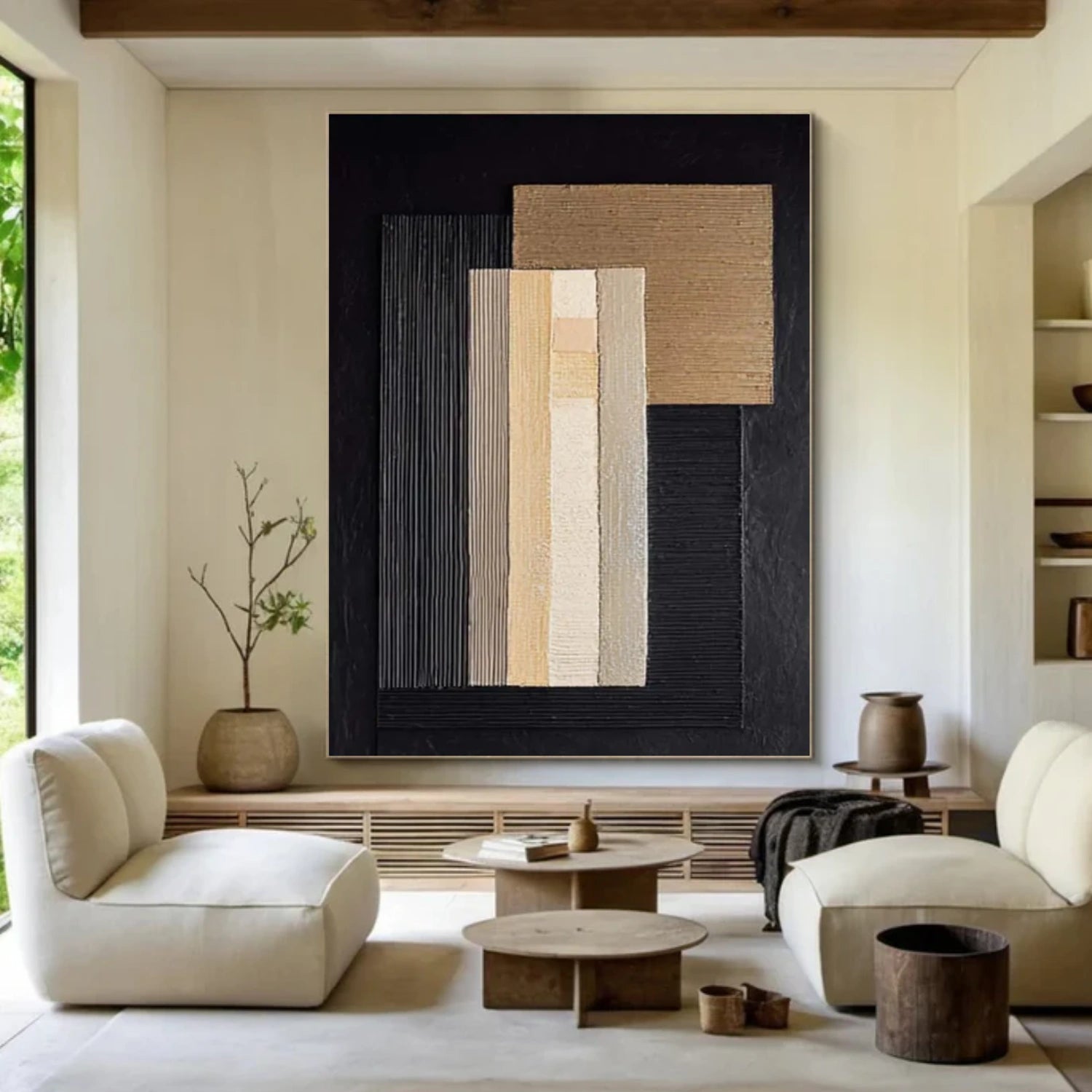 Wabi Sabi Abstract Canvas Art #WA240