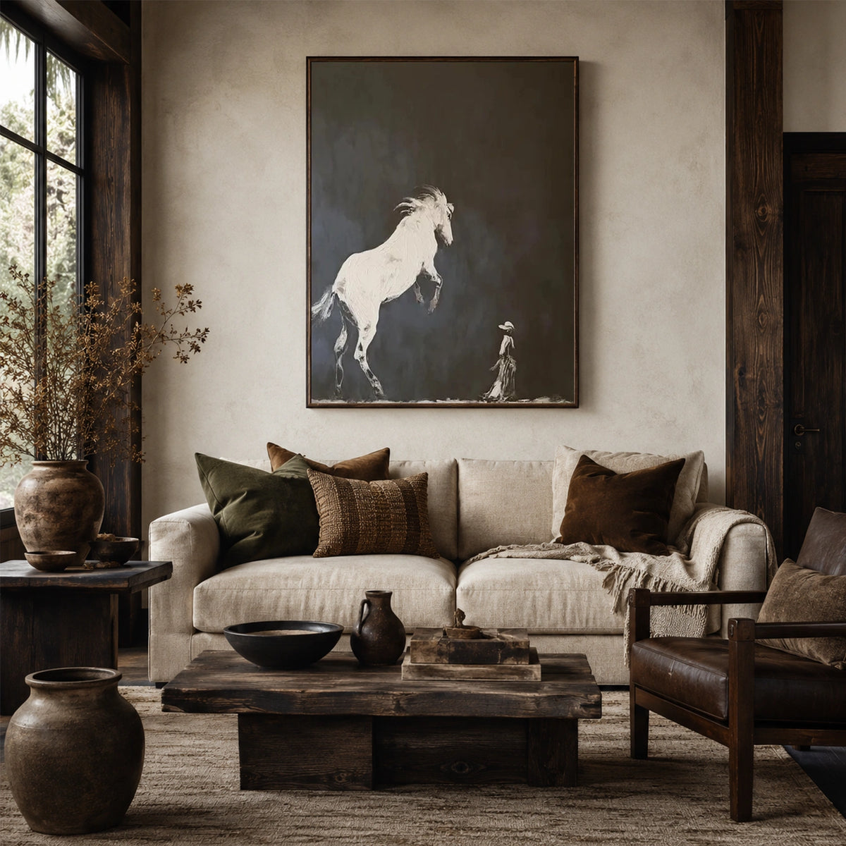 Abstract Animal Art Horse Wall Art #AT096