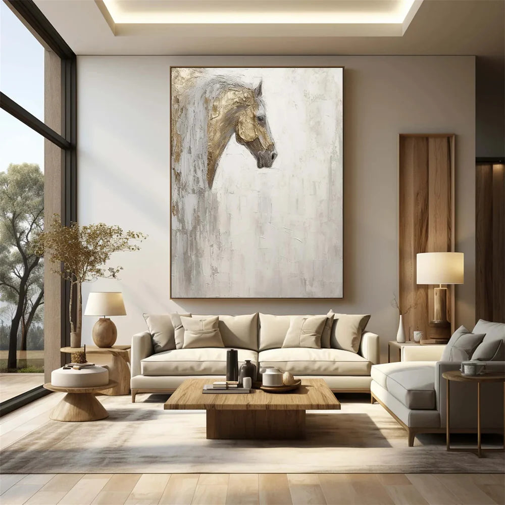 Abstract Animal Art Horse Texture Wall Art #AT004