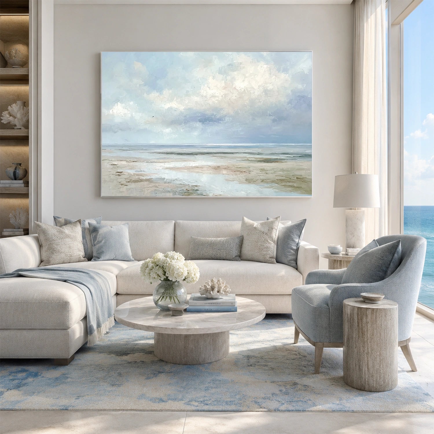 Sky And Ocean Abstract Wall Art #SO438