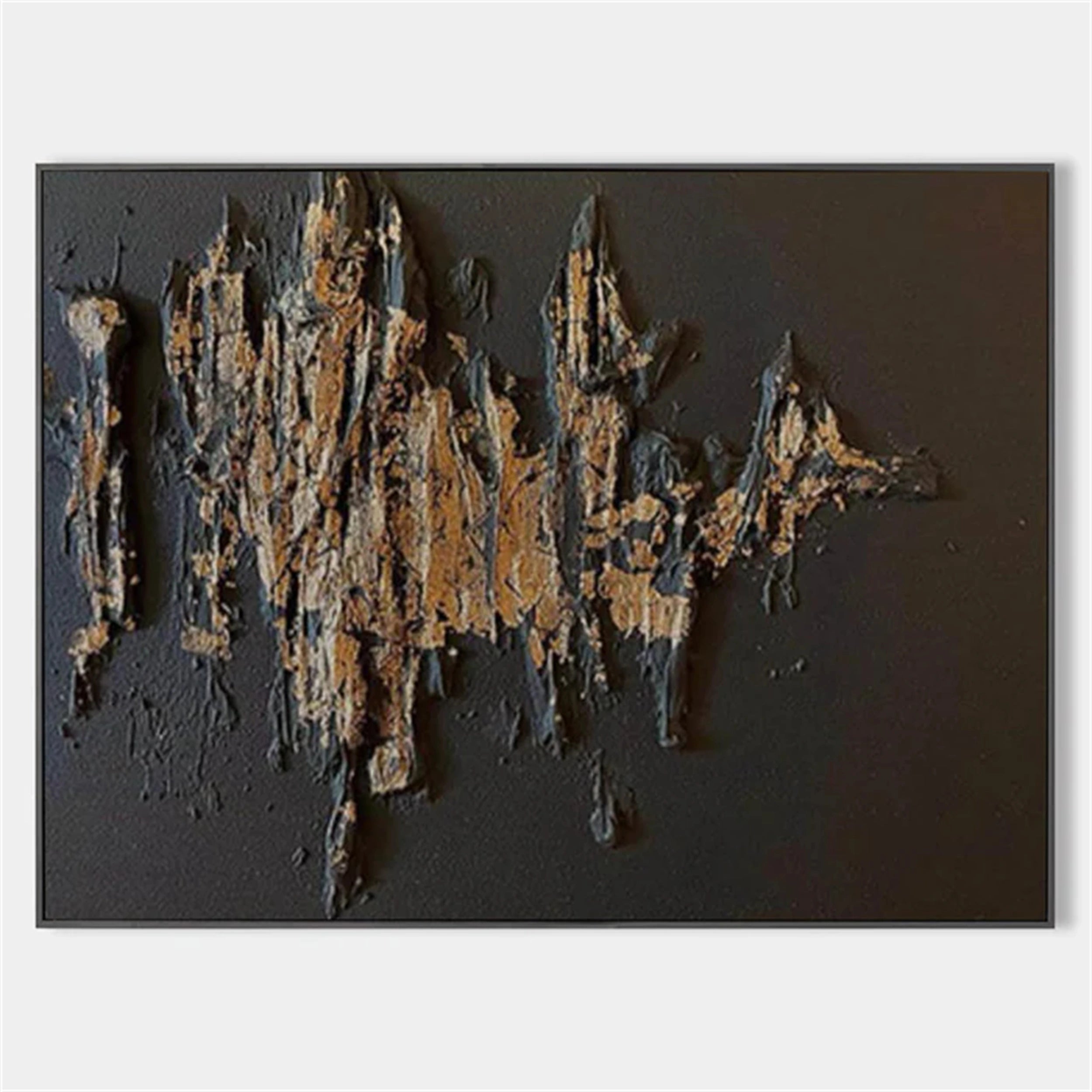 Black Textured Minimalist Wall Art #BT036