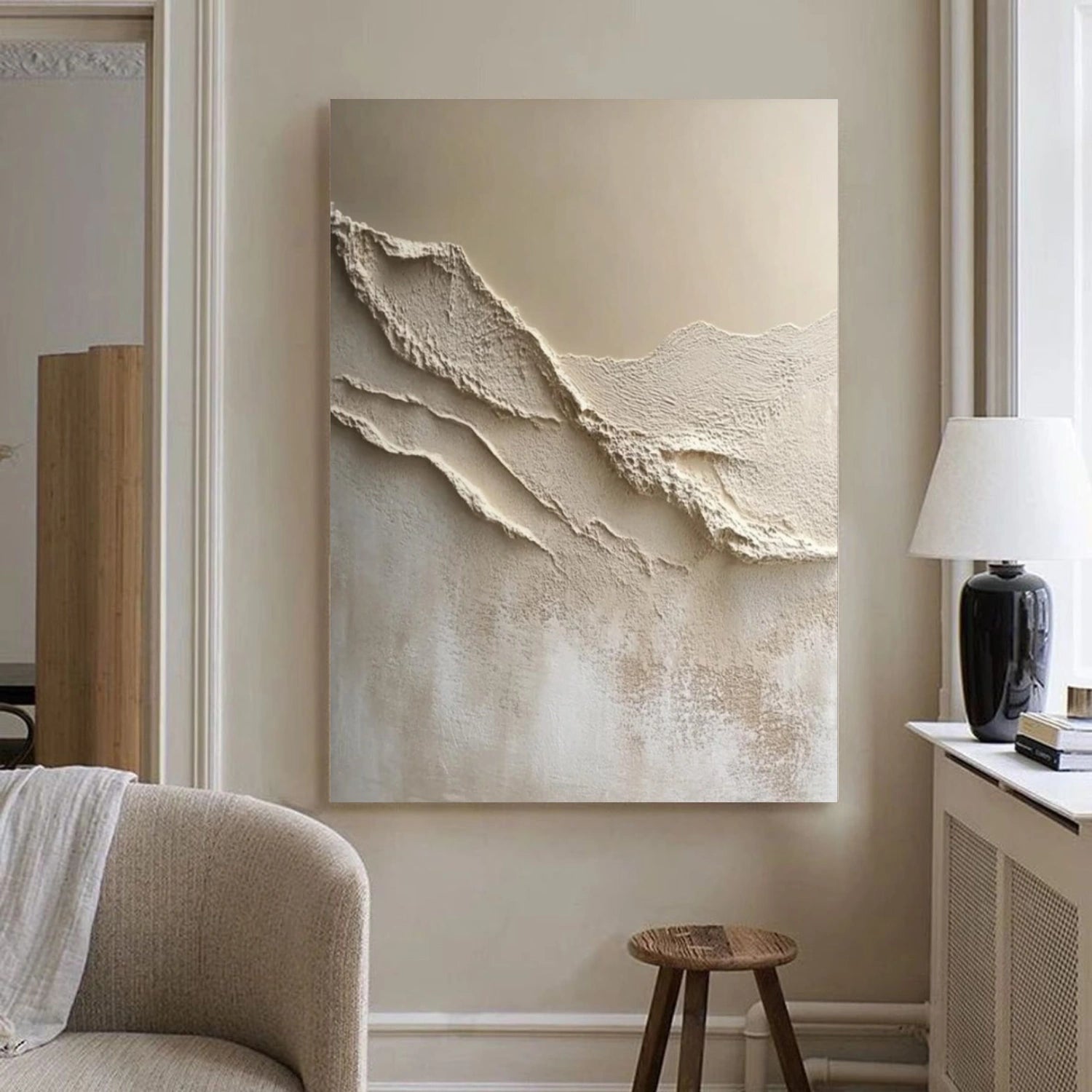 Sky And Ocean Abstract Textured Wall Art #SO330